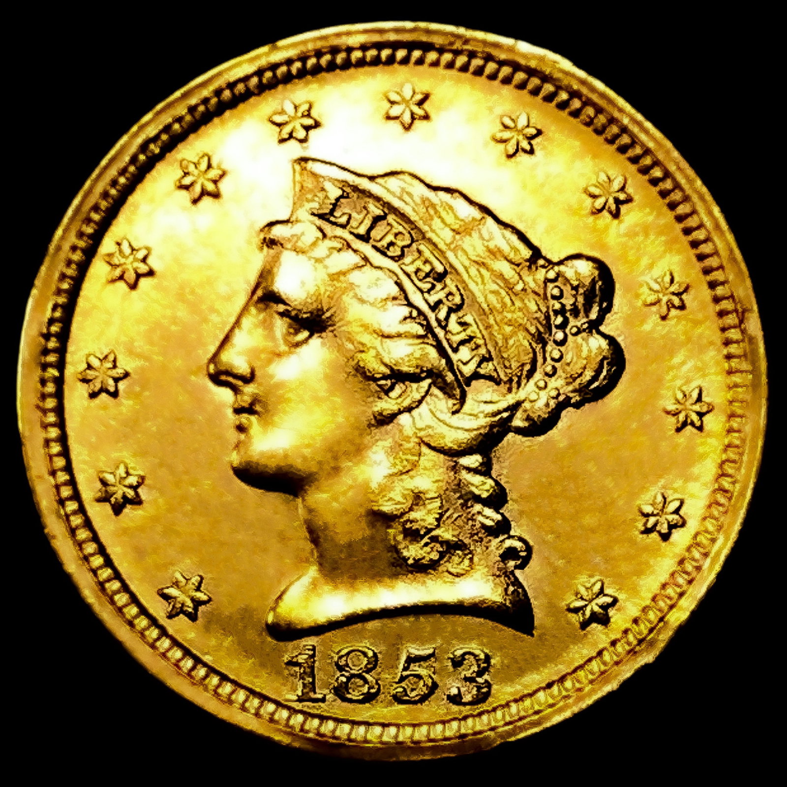 1853 $2.50 Gold Quarter Eagle: 1853 $2.50 Gold Quarter Eagle