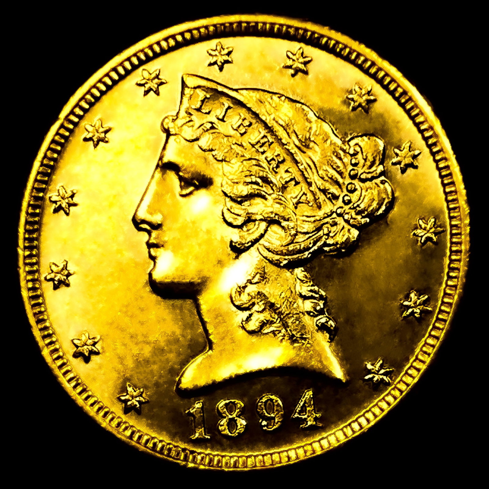 1894-O $5 Gold Half Eagle: 1894-O $5 Gold Half Eagle