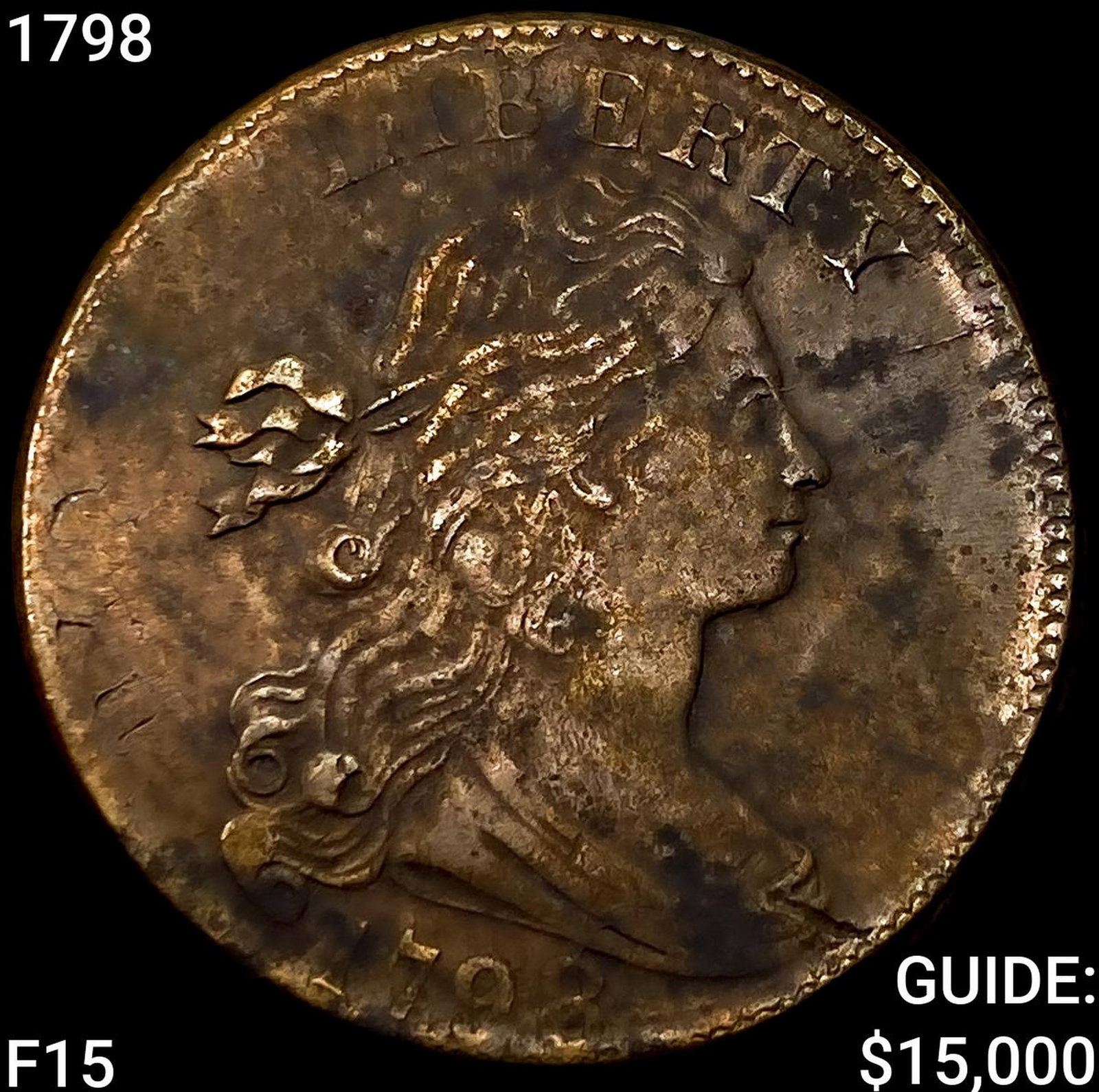 1798 Draped Bust Large Cent NICELY CIRCULATED (1 of 2)