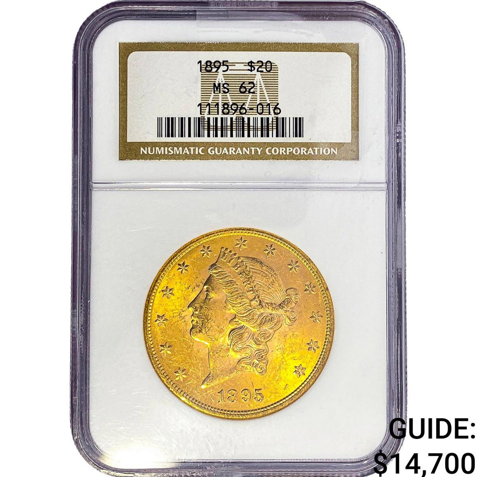 1895 $20 Gold Double Eagle NGC MS62 (1 of 2)