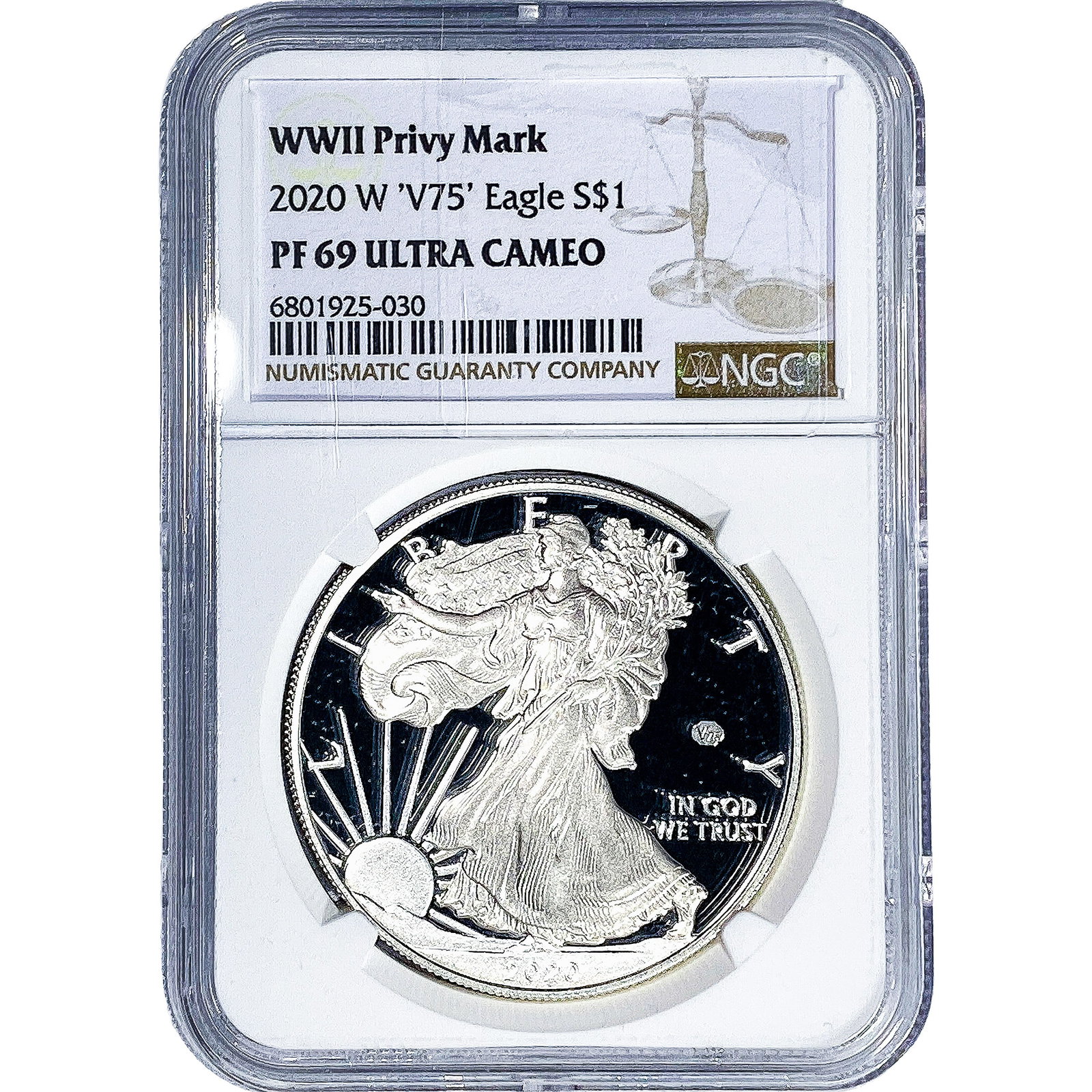 2020-W Silver Eagle NGC PF69 Ultra Cameo: 2020-W Silver Eagle NGC PF69 Ultra Cameo