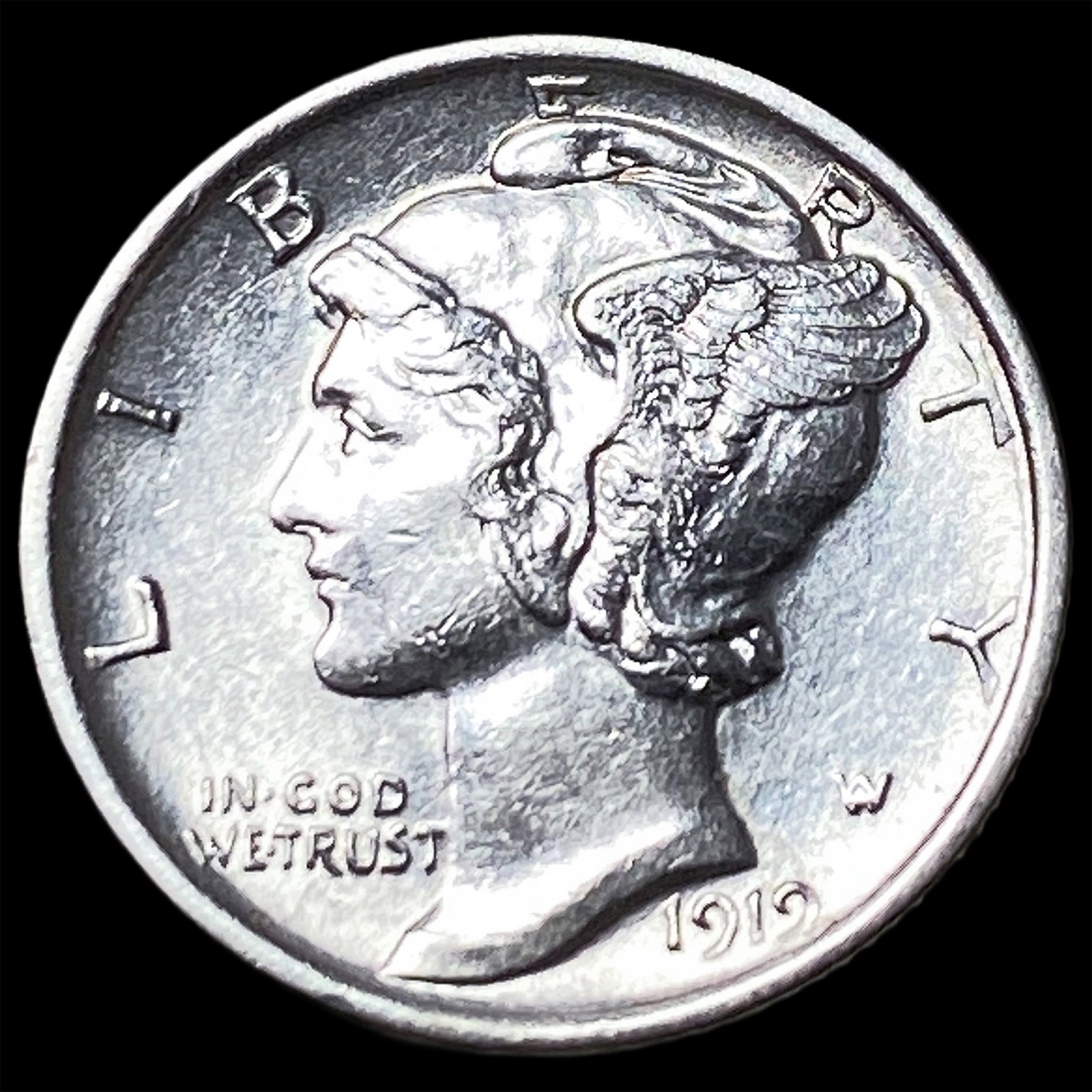 1919 Silver Mercury Dime UNCIRCULATED: 1919 Silver Mercury Dime UNCIRCULATED