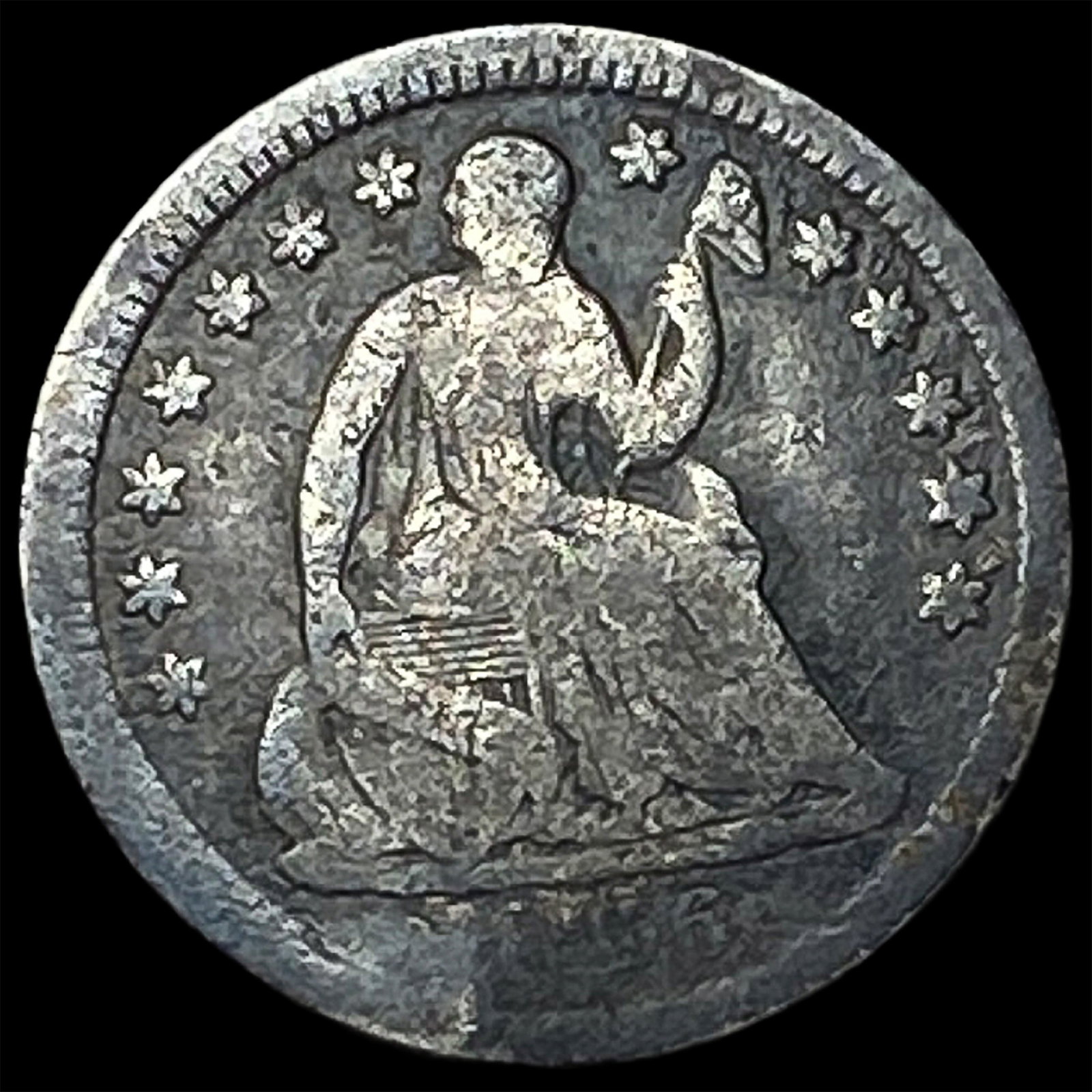 1856 Seated Liberty Half Dime NICELY CIRCULATED: 1856 Seated Liberty Half Dime NICELY CIRCULATED