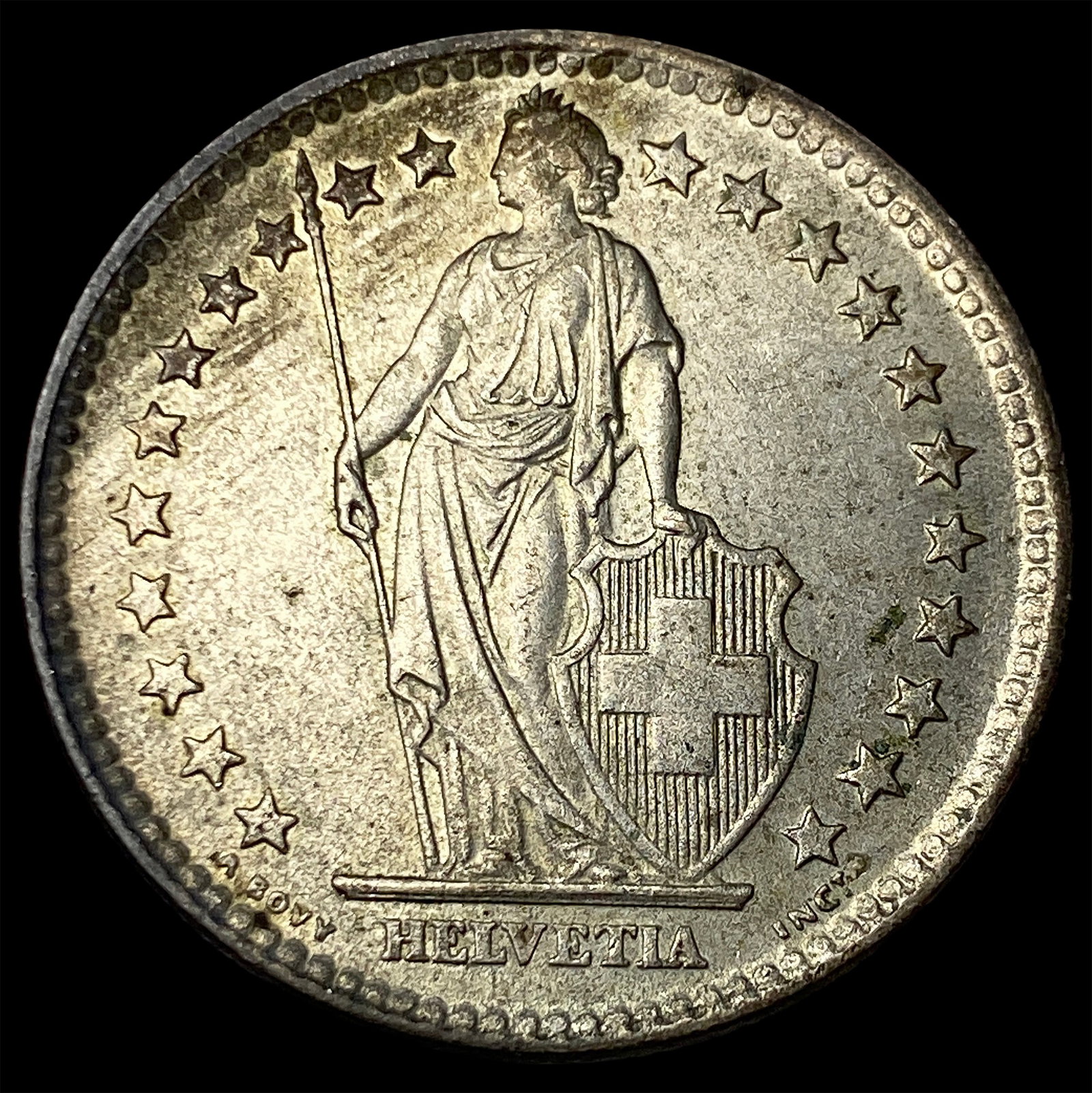 1961 Switzerland Silver 2 Franc: 1961 Switzerland Silver 2 Franc