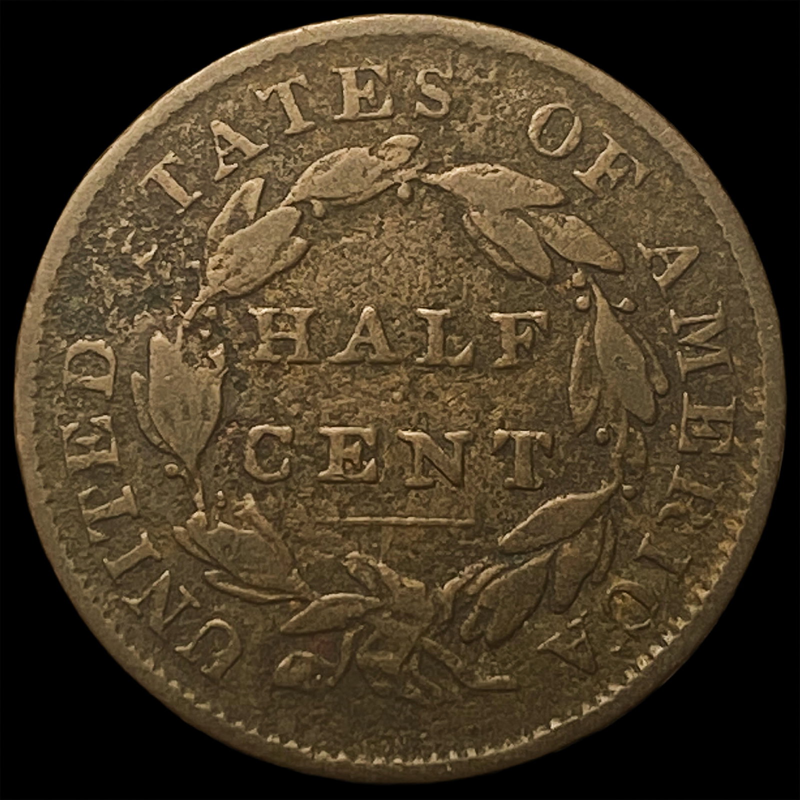 1835 Classic Head Half Cent LIGHTLY CIRCULATED - 2