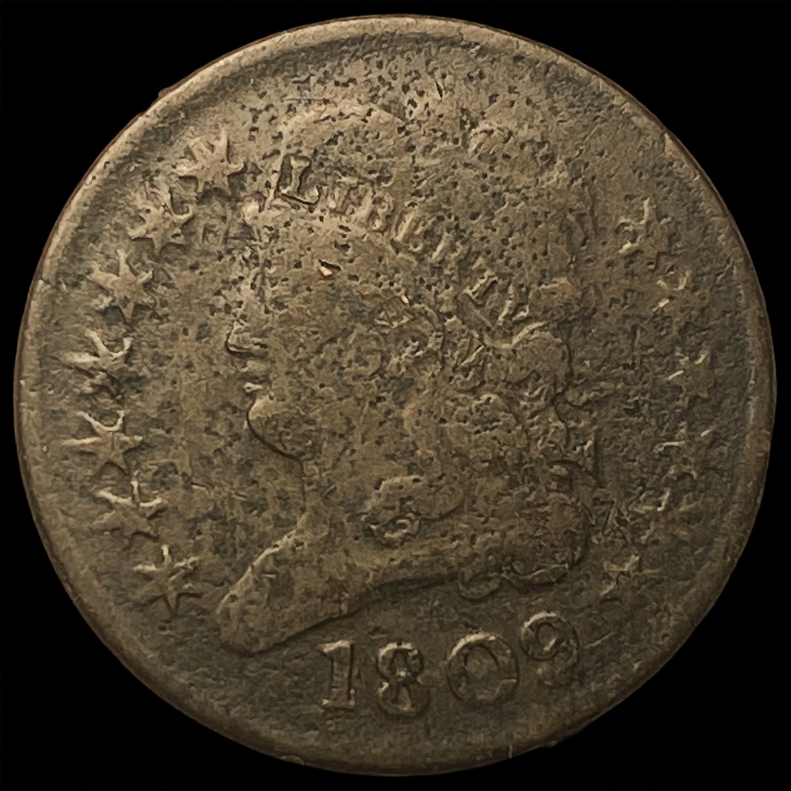 1809 Classic Head Half Cent LIGHTLY CIRCULATED: 1809 Classic Head Half Cent LIGHTLY CIRCULATED