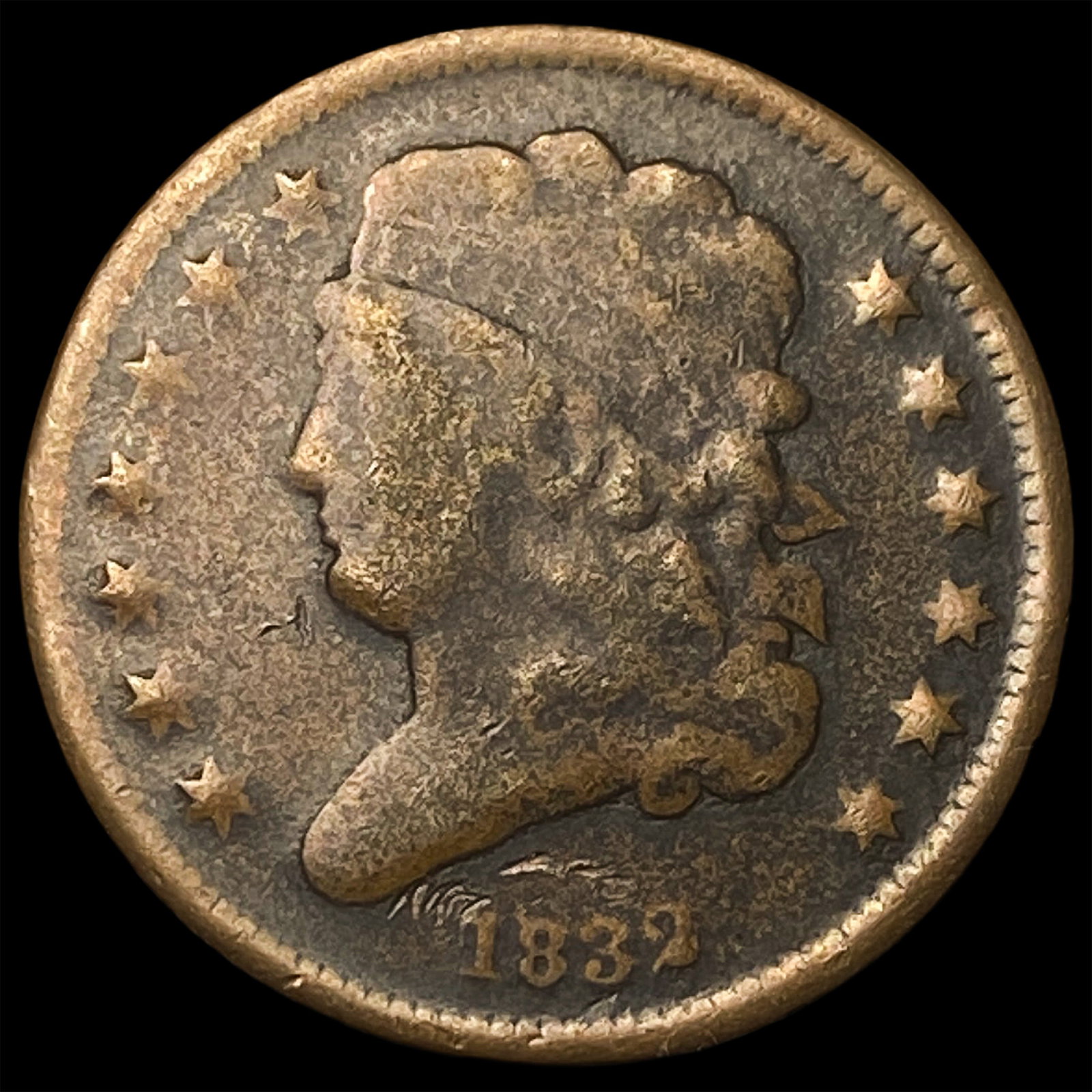 1832 Classic Head Half Cent LIGHTLY CIRCULATED: 1832 Classic Head Half Cent LIGHTLY CIRCULATED