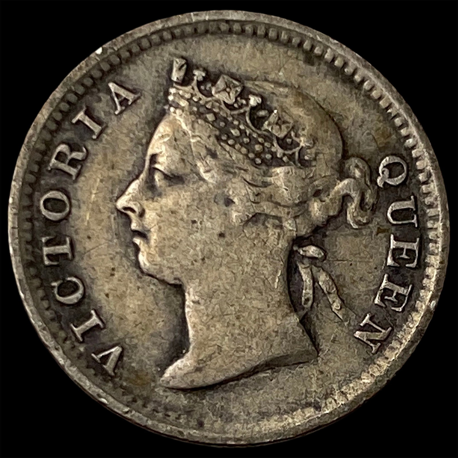1892 Hong Kong Silver 5 Cents (1 of 2)