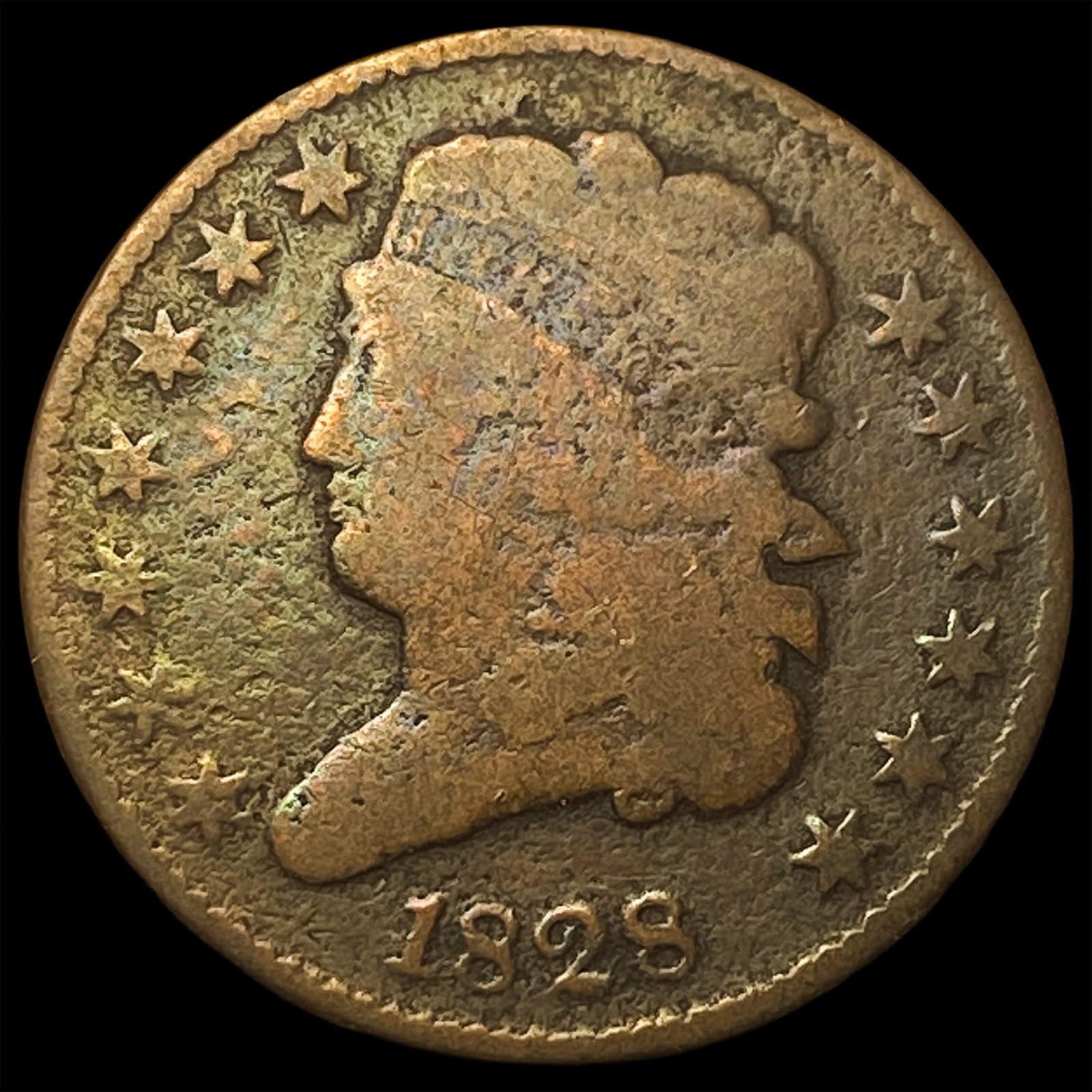 1828 Classic Head Half Cent LIGHTLY CIRCULATED: 1828 Classic Head Half Cent LIGHTLY CIRCULATED