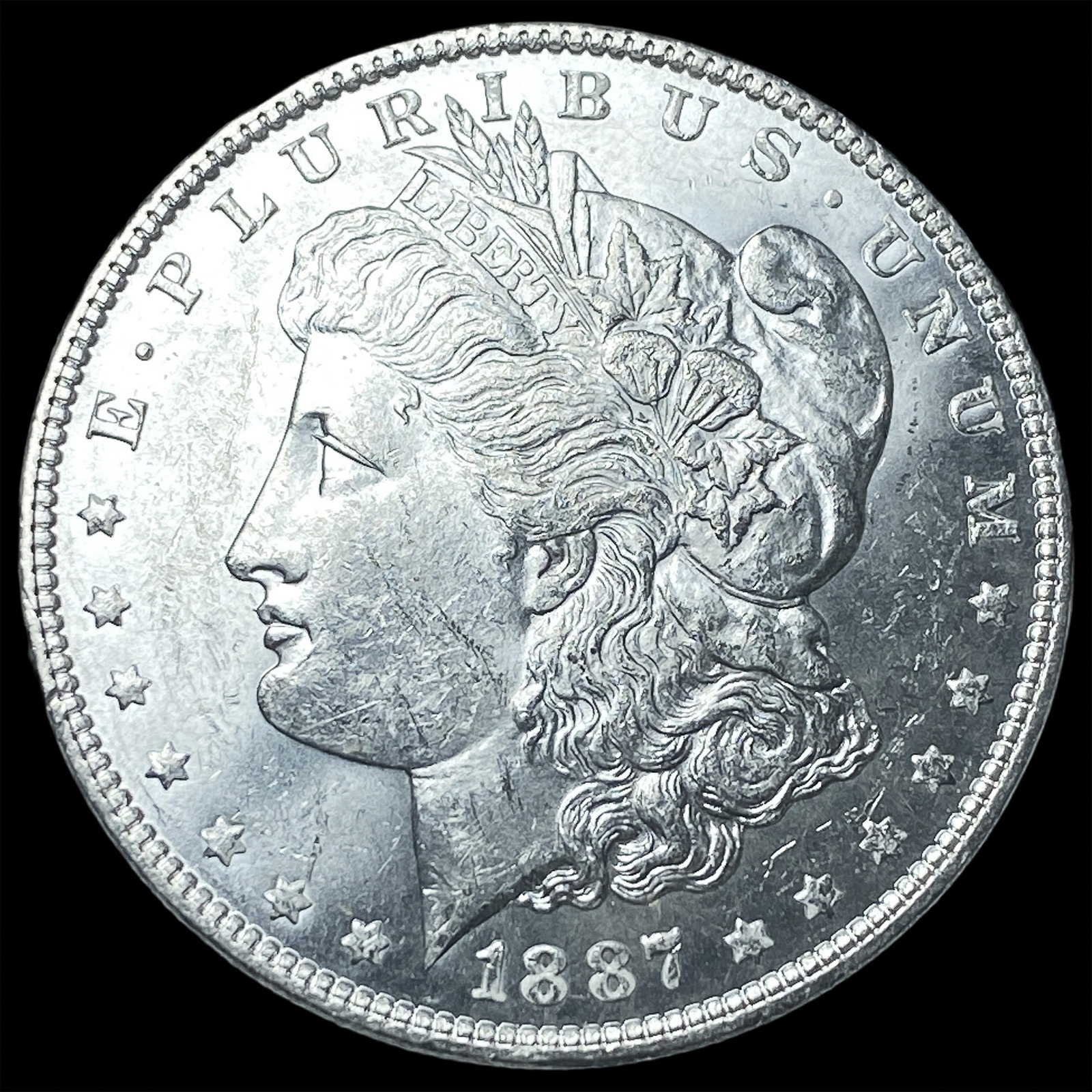 1887 Morgan Silver Dollar GEM BU: 1887 Morgan Silver Dollar GEM BU