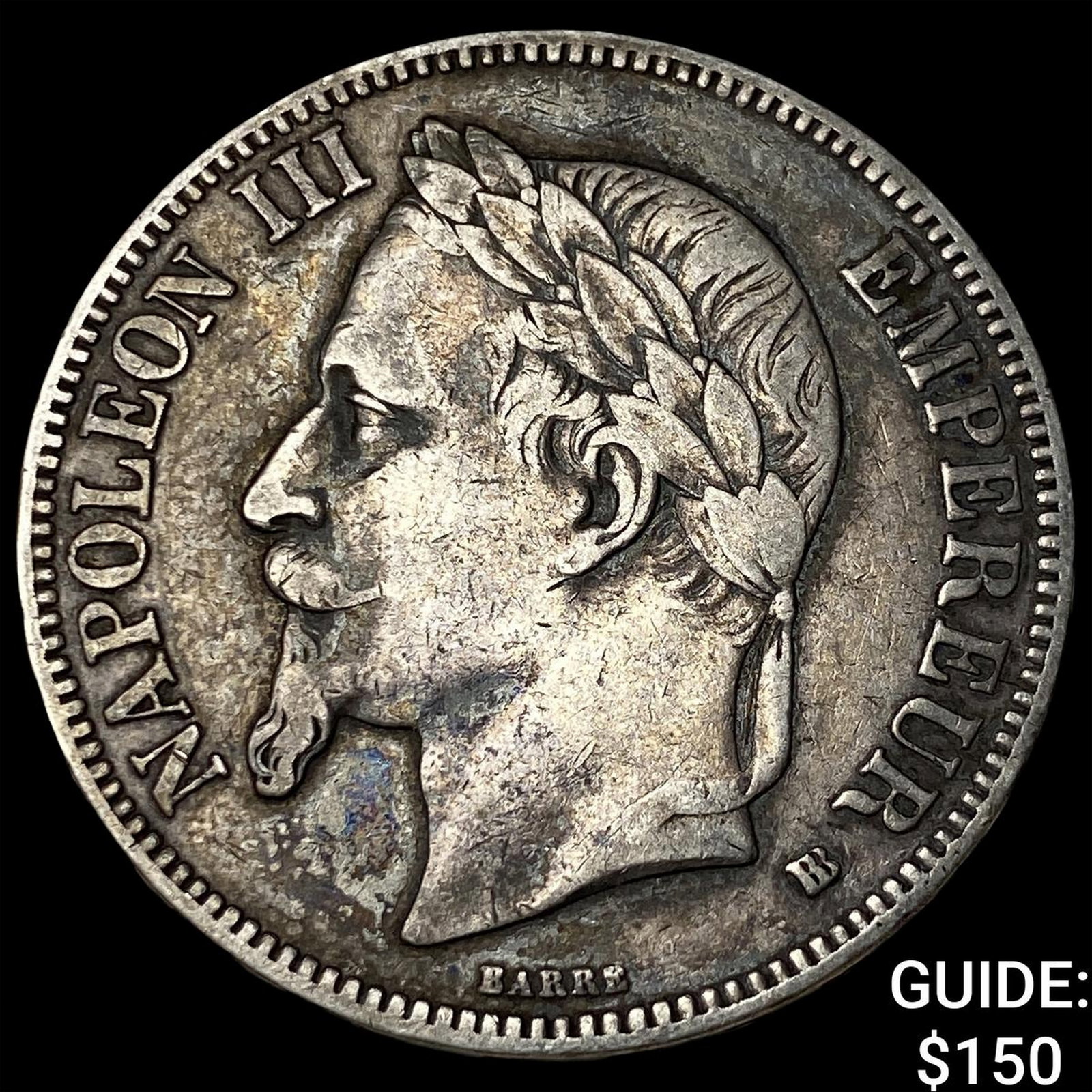 1867 France Silver 5 Francs: 1867 France Silver 5 Francs