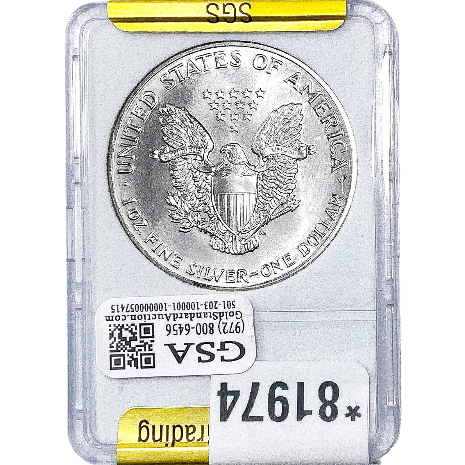 1987 Silver Eagle SGS MS70 - 2