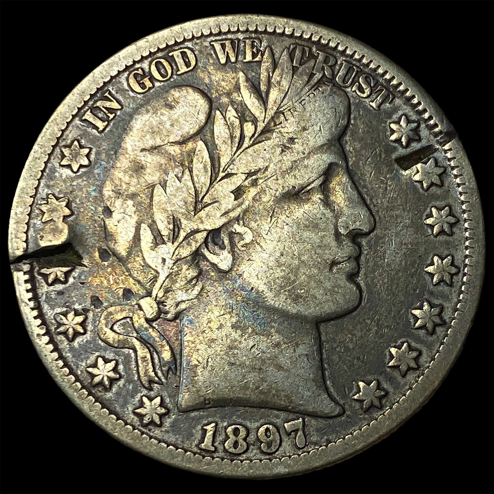 1897-O Silver Barber Half Dollar LIGHTLY CIRCULATED (1 of 2)