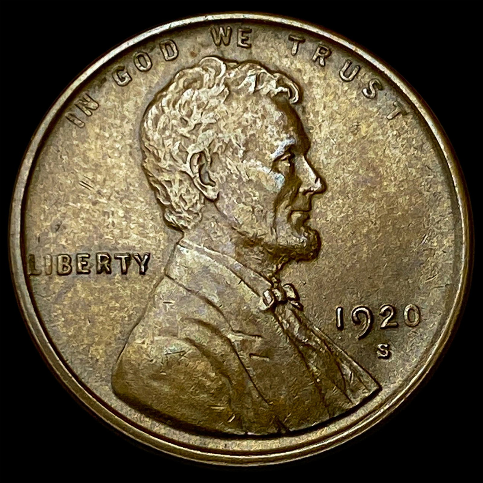 1920-S Lincoln Wheat Cent CLOSELY UNCIRCULATED: 1920-S Lincoln Wheat Cent CLOSELY UNCIRCULATED