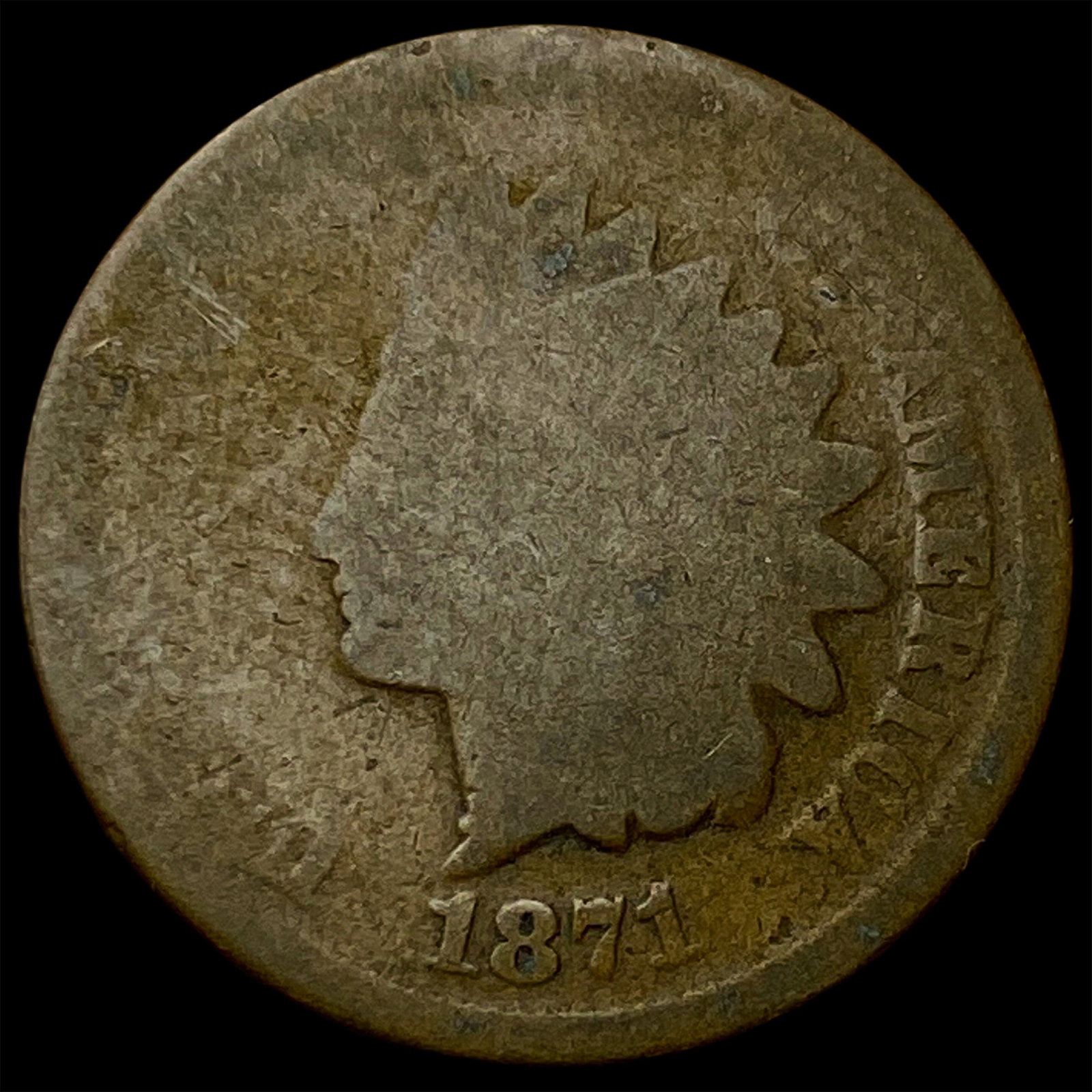 1871 Indian Head Cent NICELY CIRCULATED: 1871 Indian Head Cent NICELY CIRCULATED