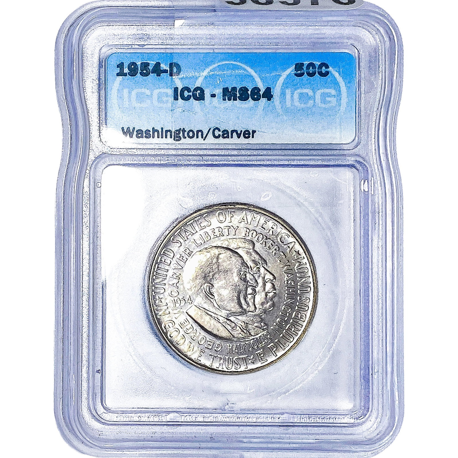 1954-D Washington Carver Half Dollar ICG MS64: 1954-D Washington Carver Half Dollar ICG MS64