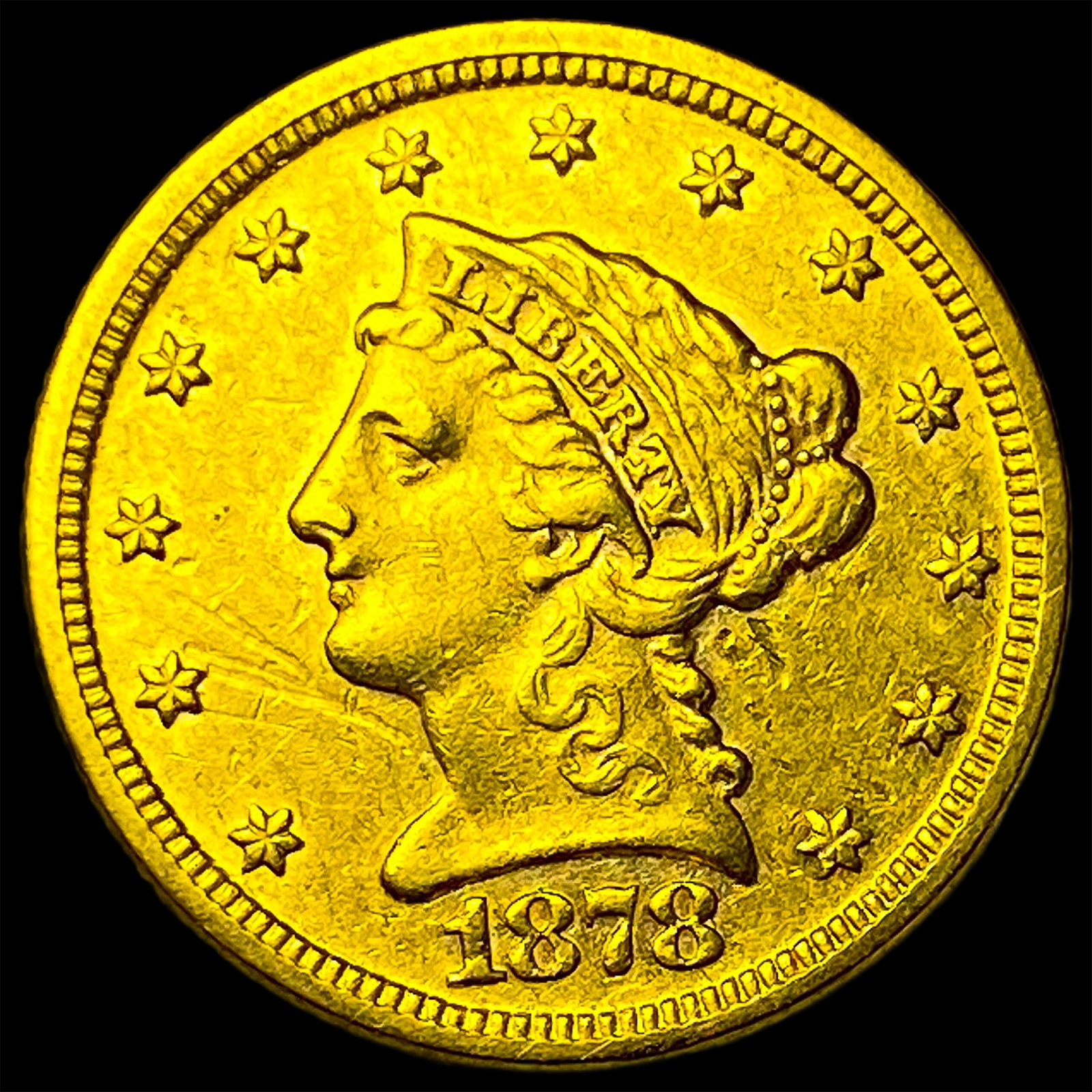 1878 Liberty Head Quarter Eagle $2.50 Gold CLOSELY UNCIRCULATED (1 of 2)