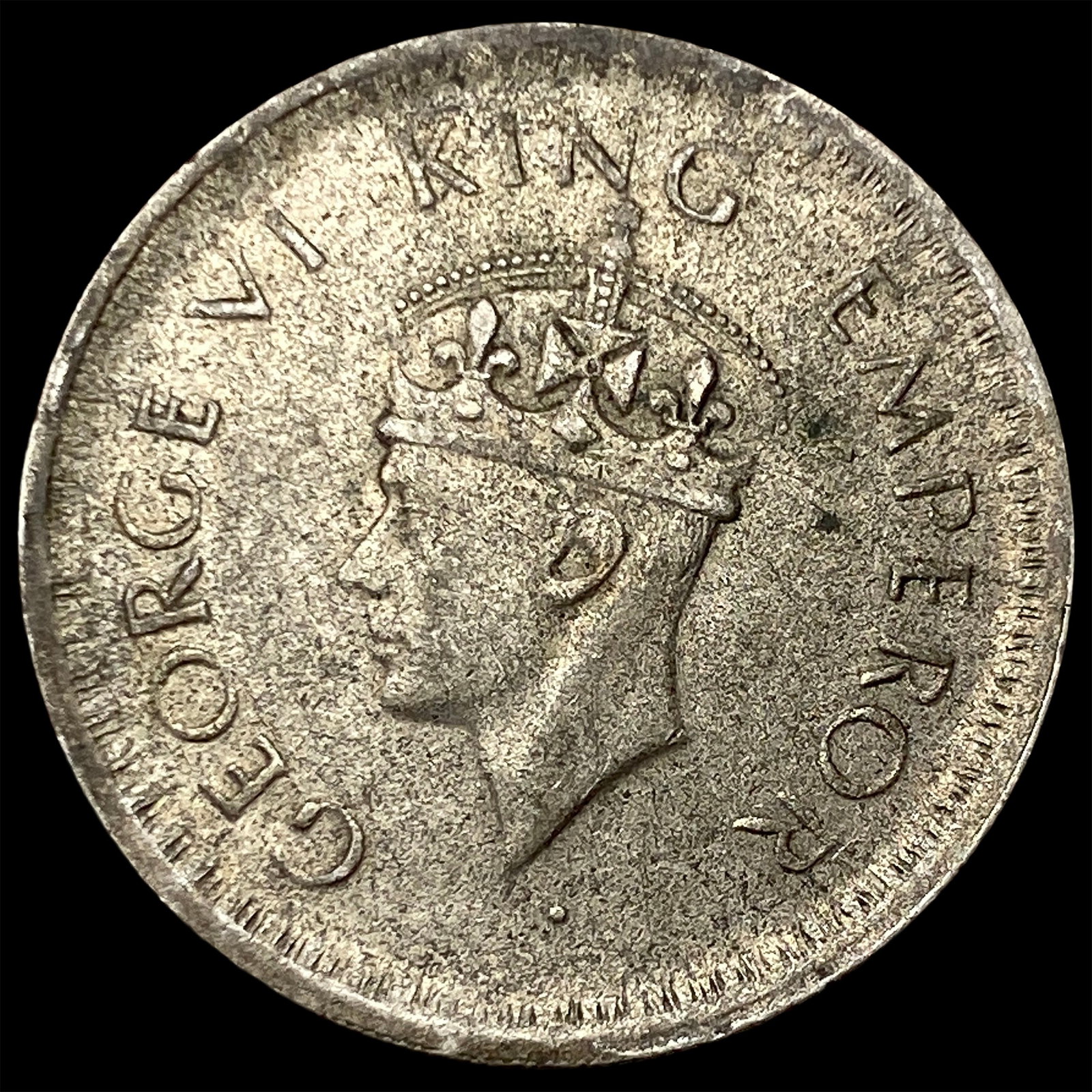 1944 British-India Silver Half Rupee: 1944 British-India Silver Half Rupee