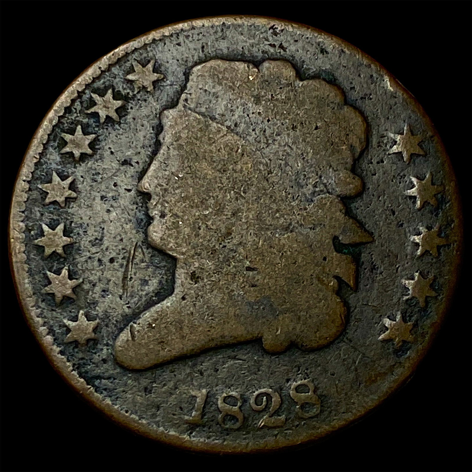 1828 Classic Head Half Cent LIGHTLY CIRCULATED: 1828 Classic Head Half Cent LIGHTLY CIRCULATED