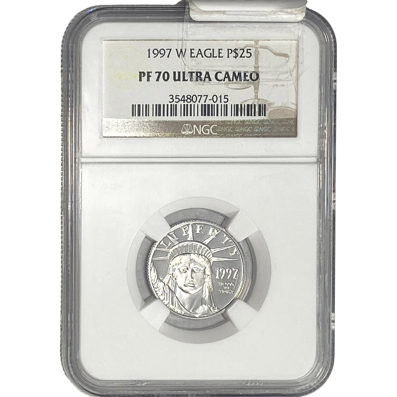 1997-W Platnium Eagle $25 NGC PF70 UC: 1997-W Platnium Eagle $25 NGC PF70 UC