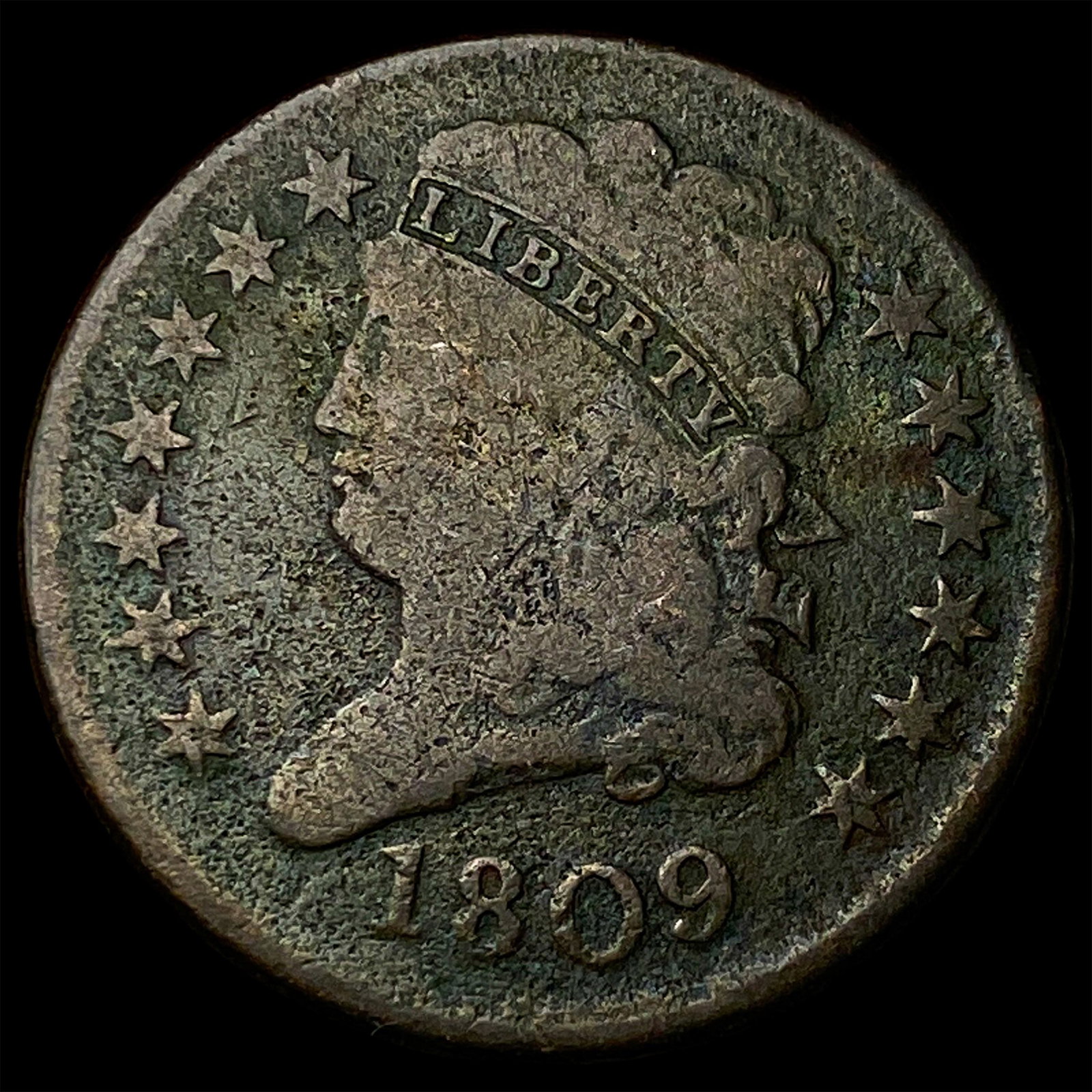 1809 Classic Head Half Cent LIGHTLY CIRCULATED: 1809 Classic Head Half Cent LIGHTLY CIRCULATED