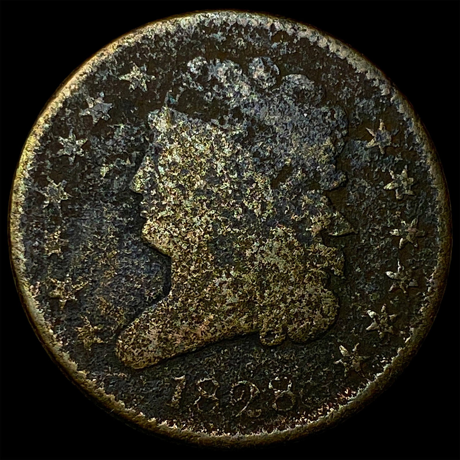 1828 Classic Head Half Cent LIGHTLY CIRCULATED: 1828 Classic Head Half Cent LIGHTLY CIRCULATED