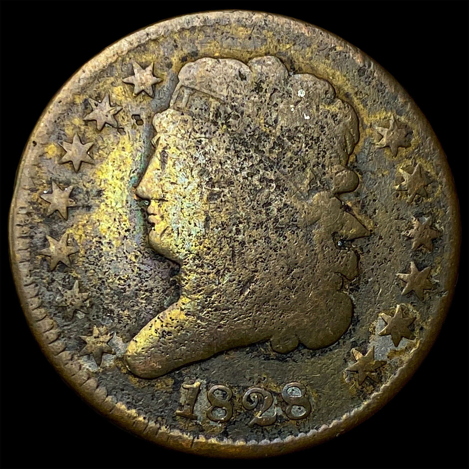 1828 Classic Head Half Cent LIGHTLY CIRCULATED: 1828 Classic Head Half Cent LIGHTLY CIRCULATED