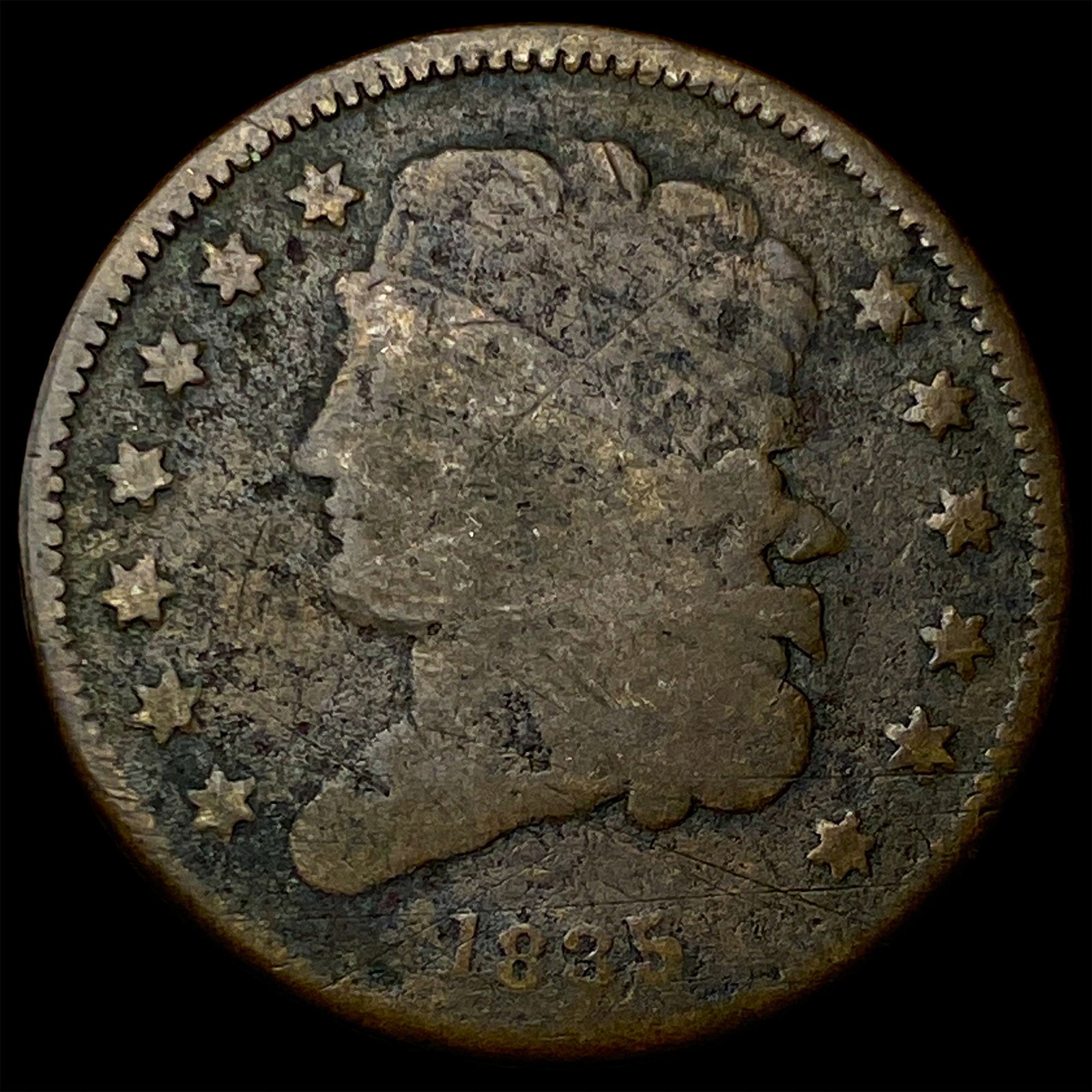 1835 Classic Head Half Cent LIGHTLY CIRCULATED: 1835 Classic Head Half Cent LIGHTLY CIRCULATED