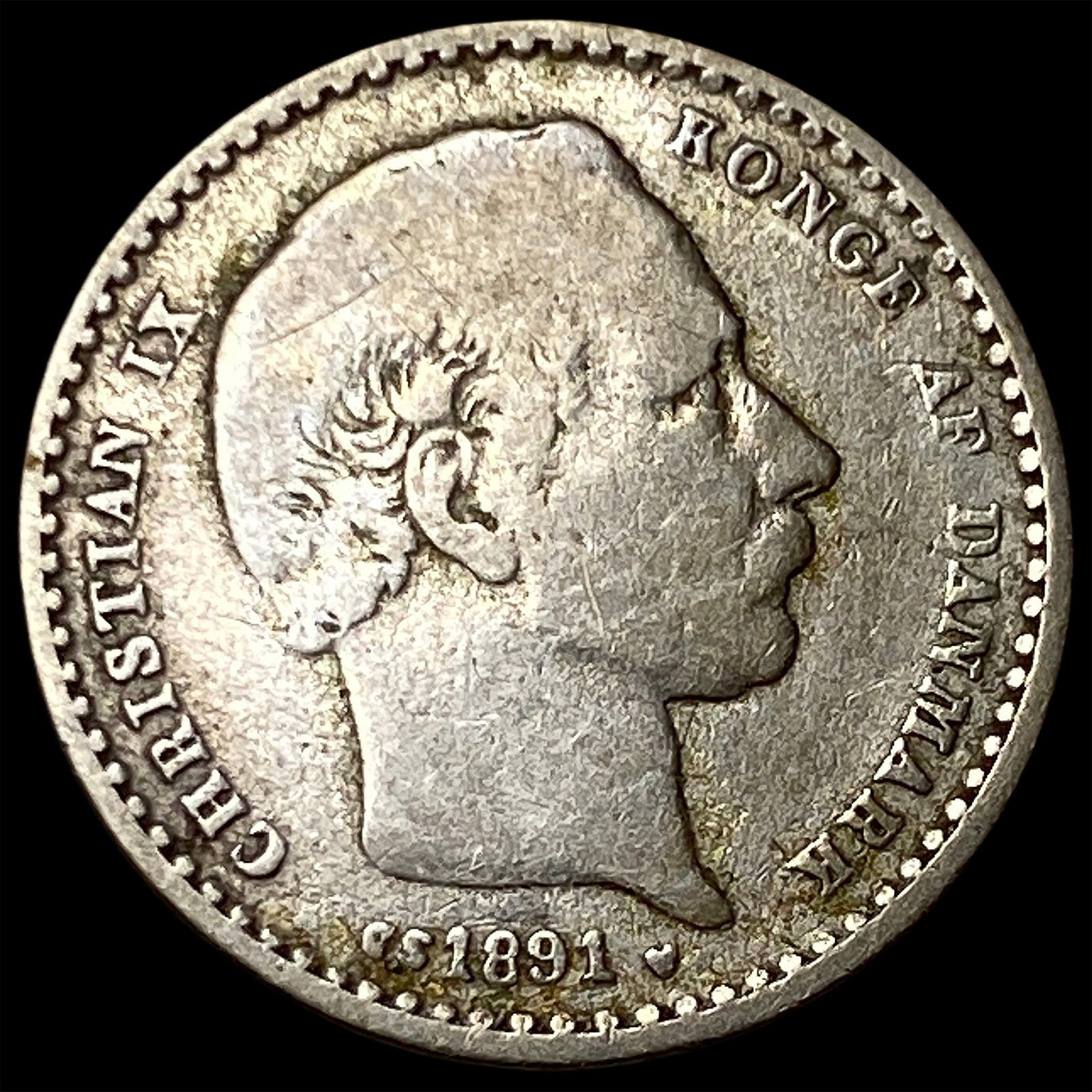1891 Denmark Silver 25 Ore (1 of 2)