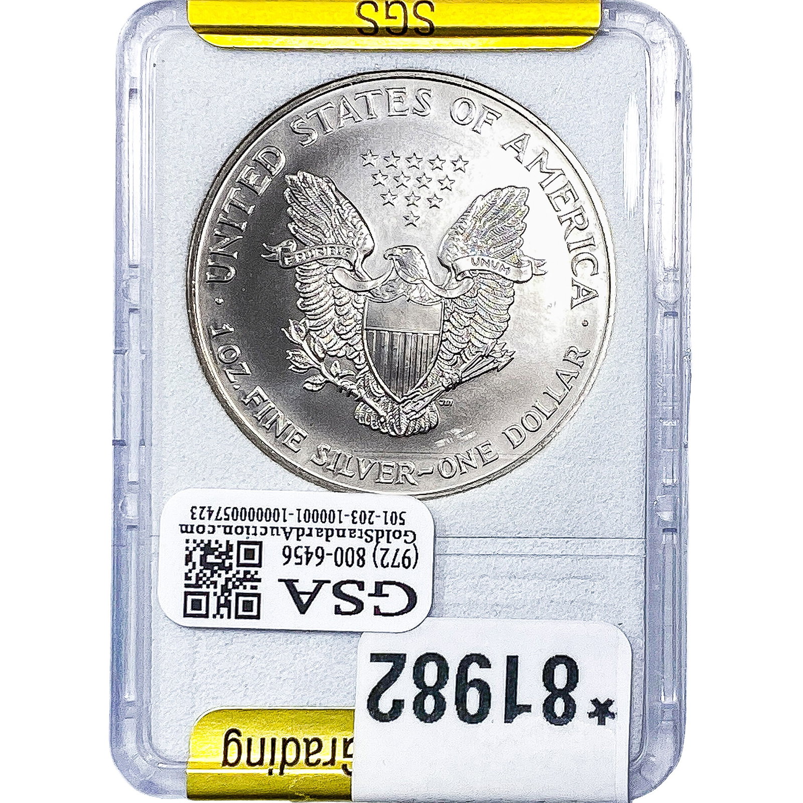 1998 Silver Eagle SGS MS70 - 2