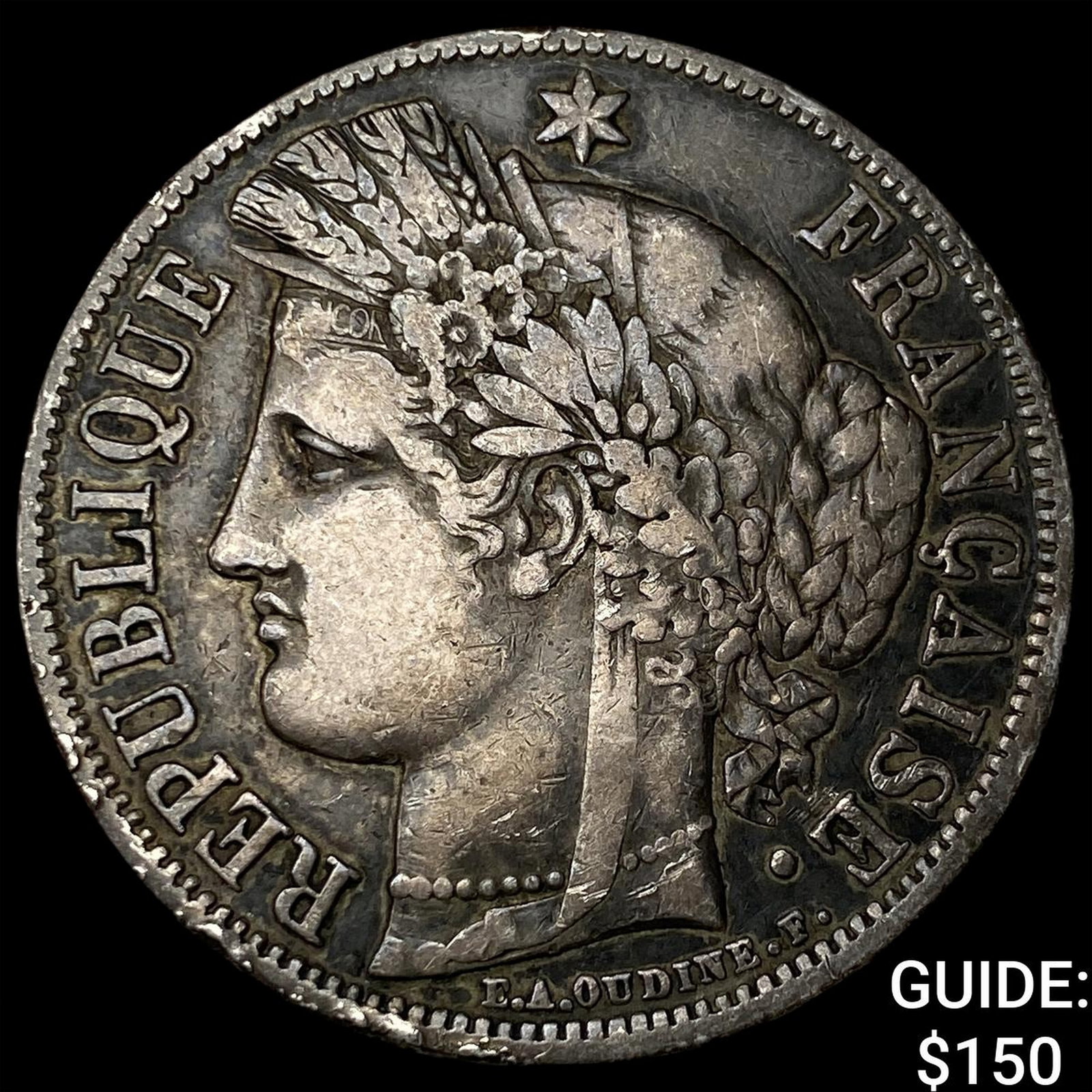 1851A France Silver 5 Francs: 1851A France Silver 5 Francs