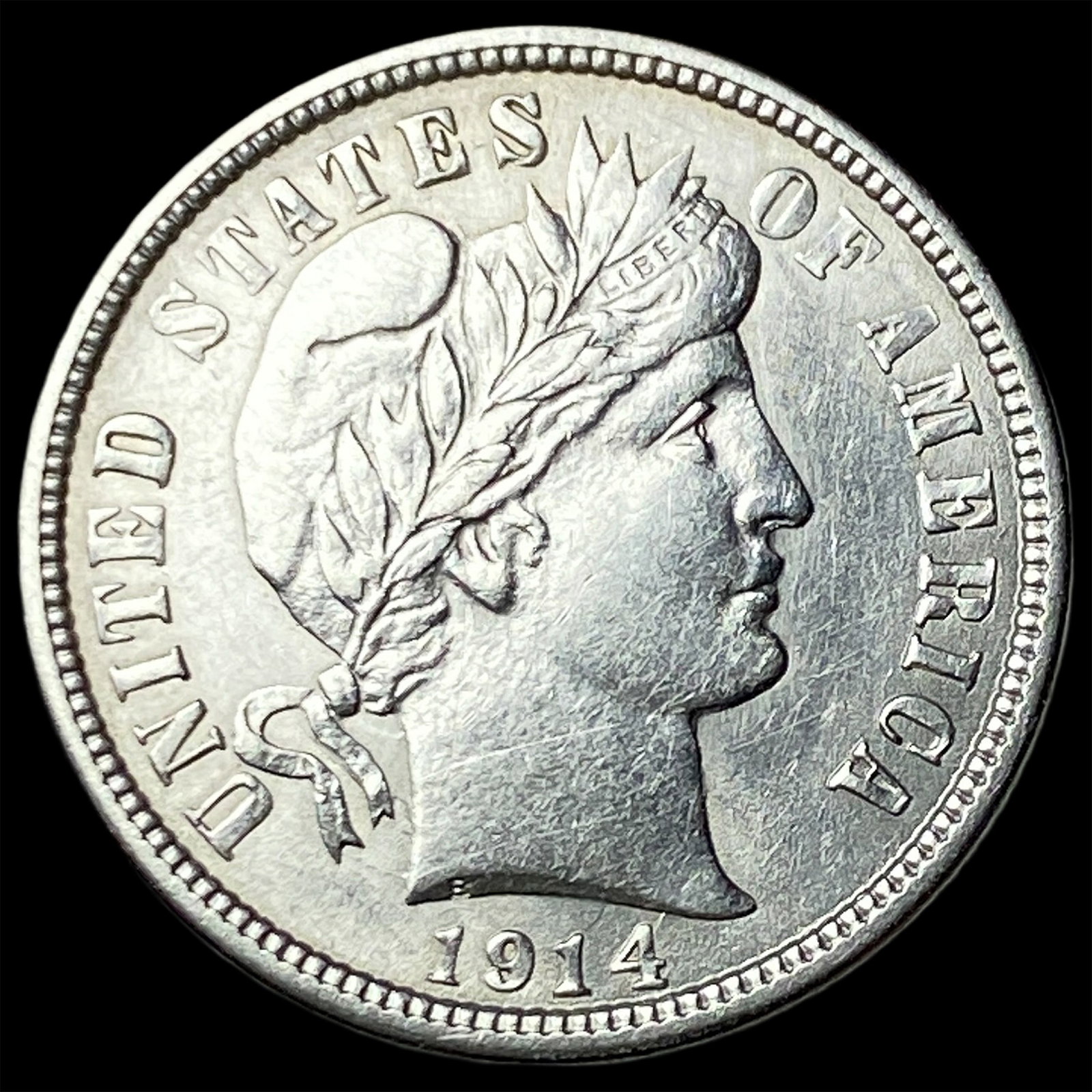 1914 Silver Barber Dime UNCIRCULATED: 1914 Silver Barber Dime UNCIRCULATED
