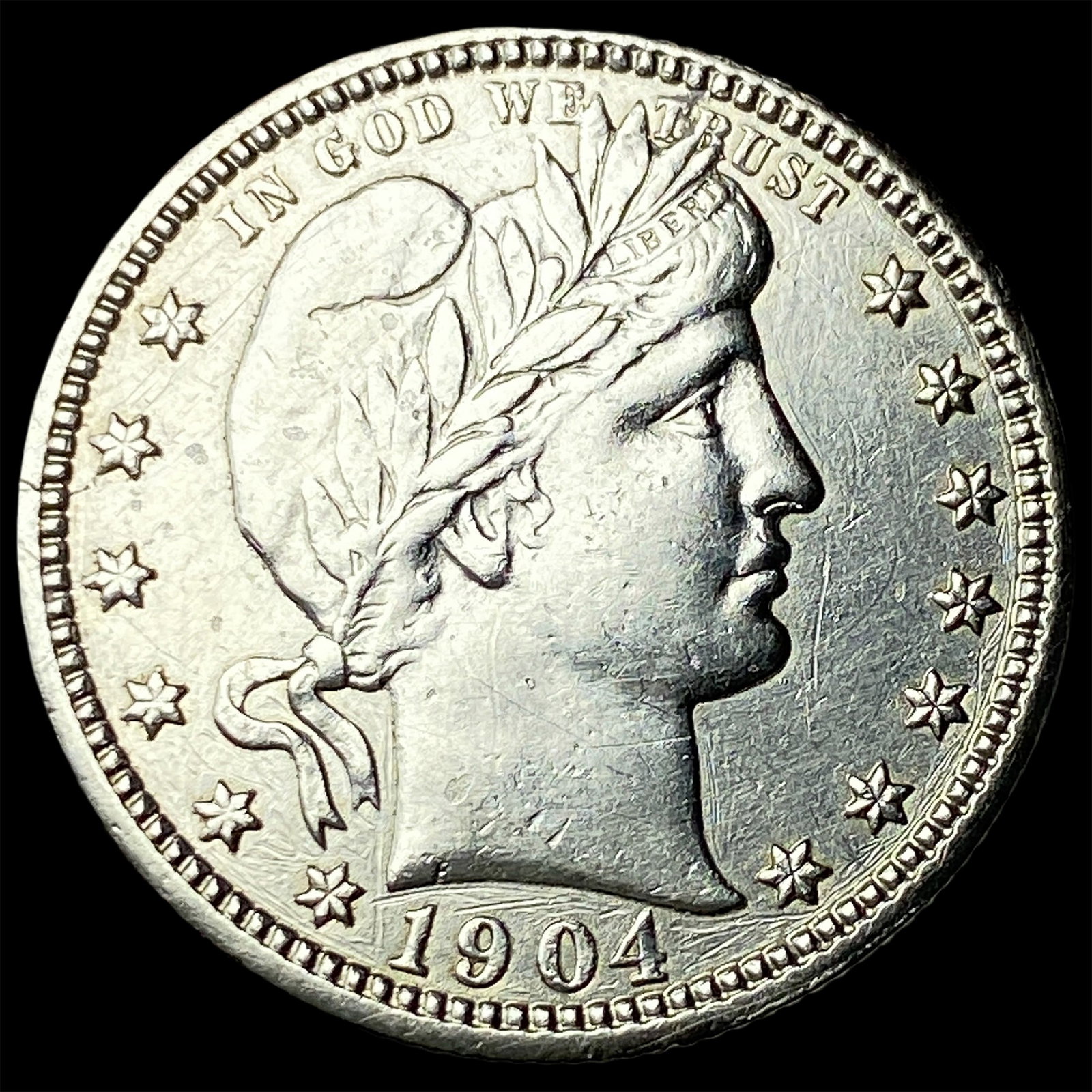 1904 Silver Barber Quarter UNCIRCULATED: 1904 Silver Barber Quarter UNCIRCULATED