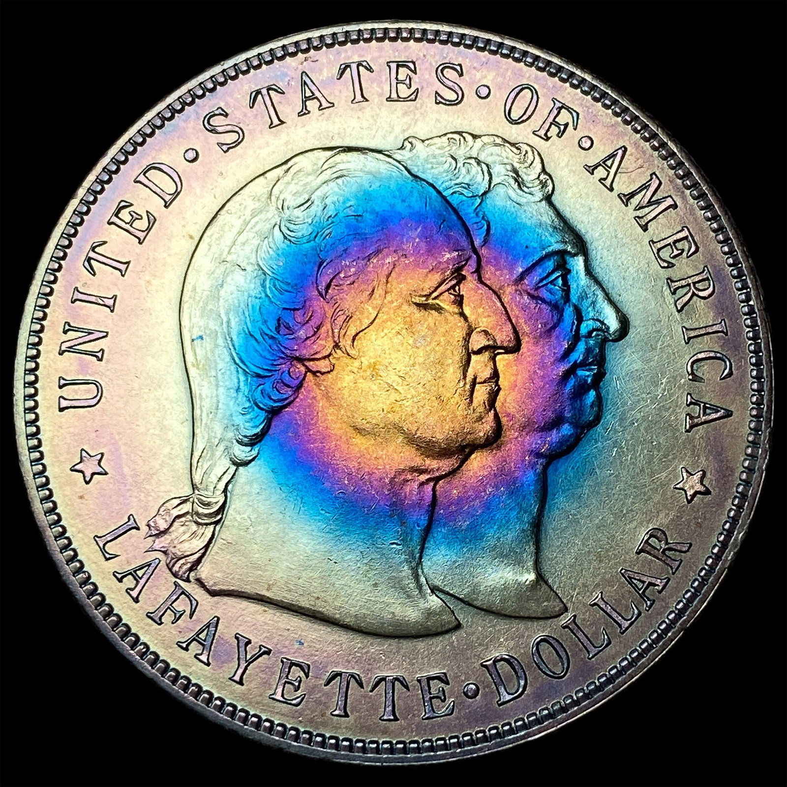 1900 Toned Silver Lafayette Dollar CLOSELY UNCIRCULATED: 1900 Toned Silver Lafayette Dollar CLOSELY UNCIRCULATED