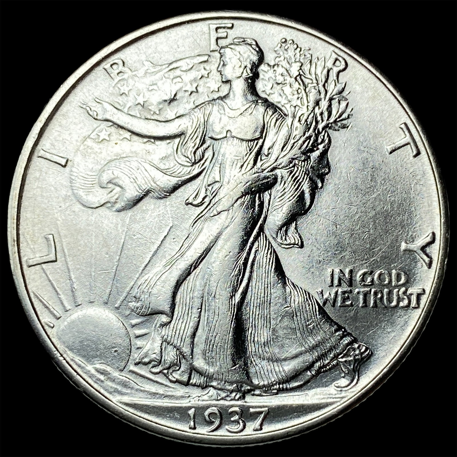 1937-D Silver Walking Liberty Half Dollar UNCIRCULATED (1 of 2)