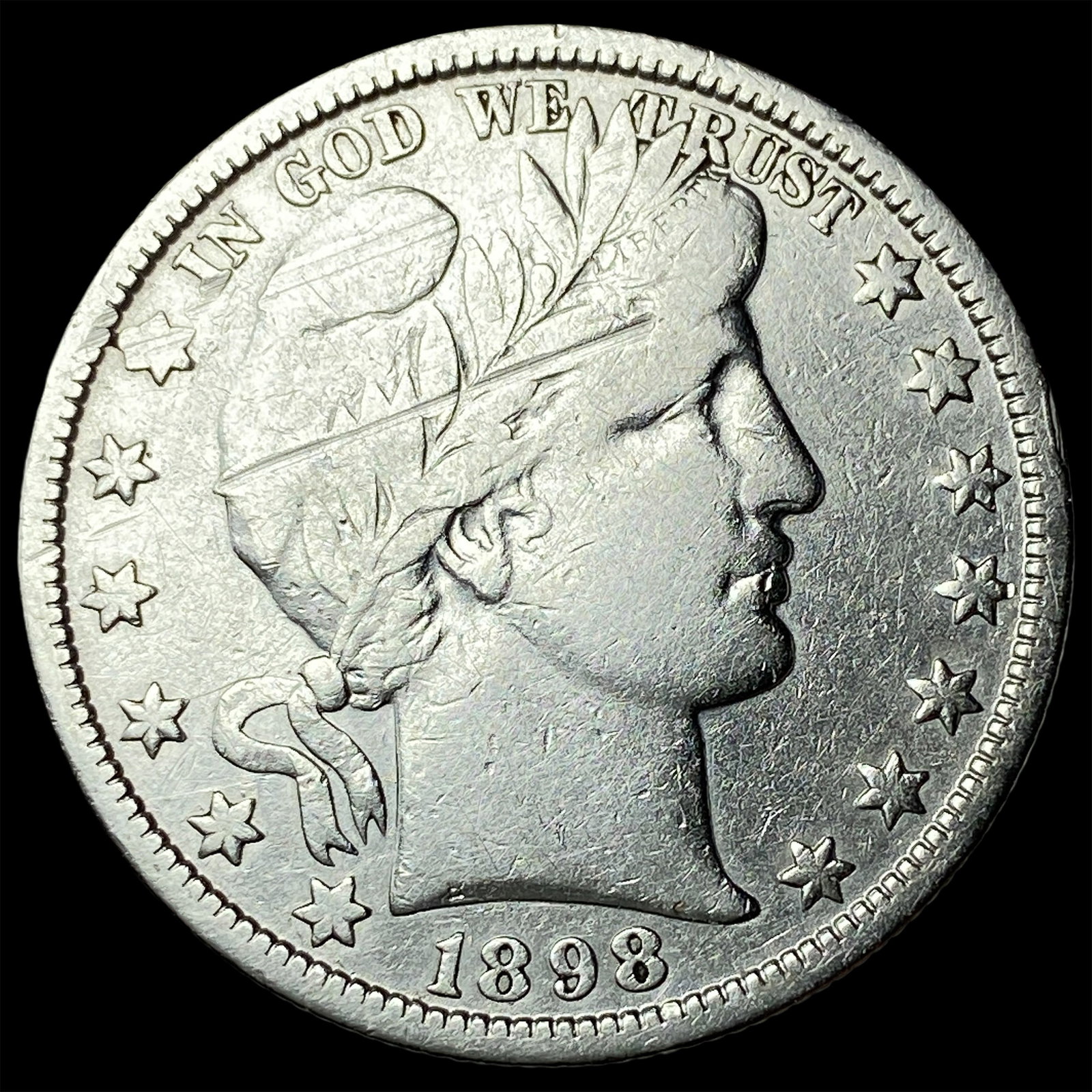 1898-O Silver Barber Half Dollar HIGH GRADE: 1898-O Silver Barber Half Dollar HIGH GRADE