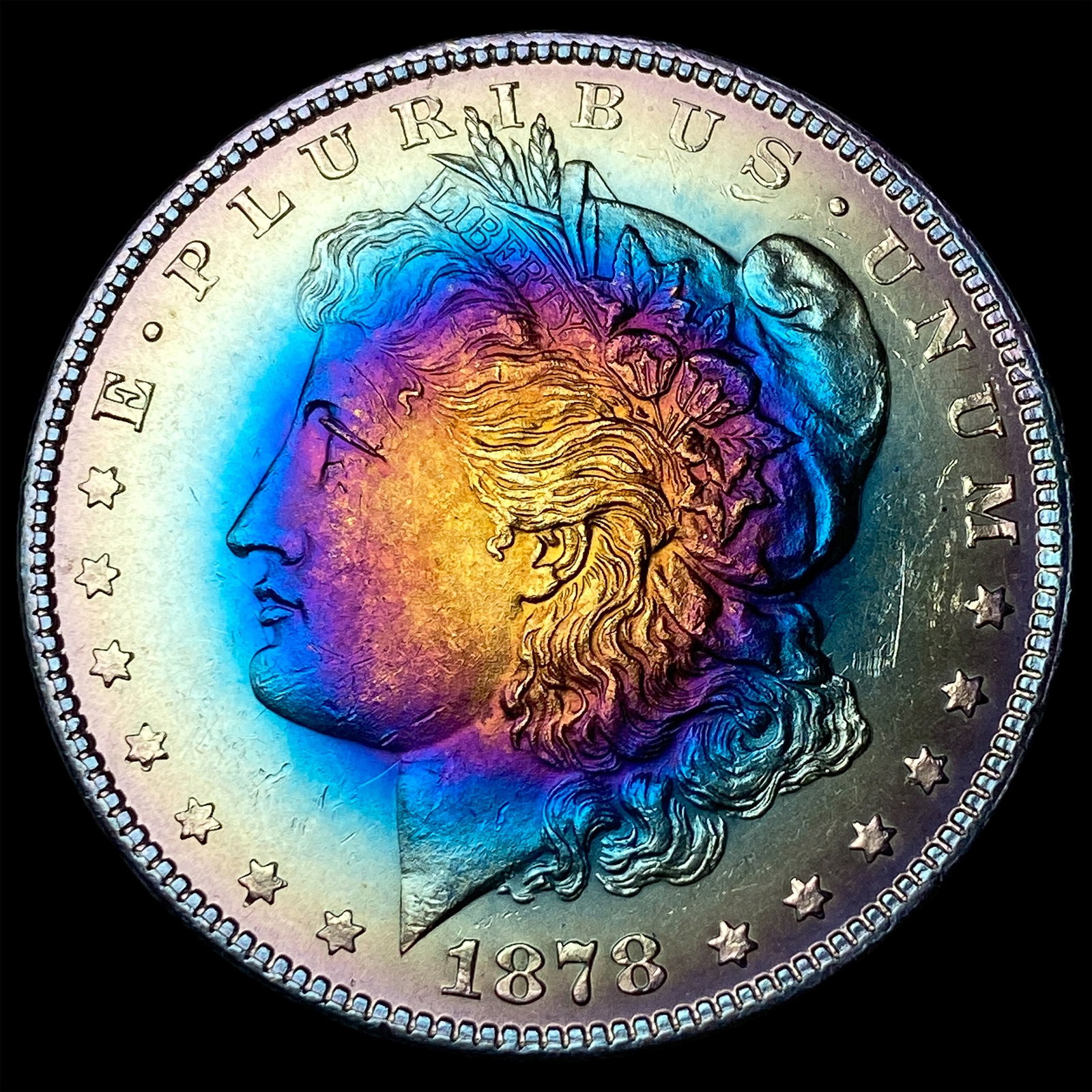 1878 Toned Silver Morgan Dollar CHOICE BU: 1878 Toned Silver Morgan Dollar CHOICE BU