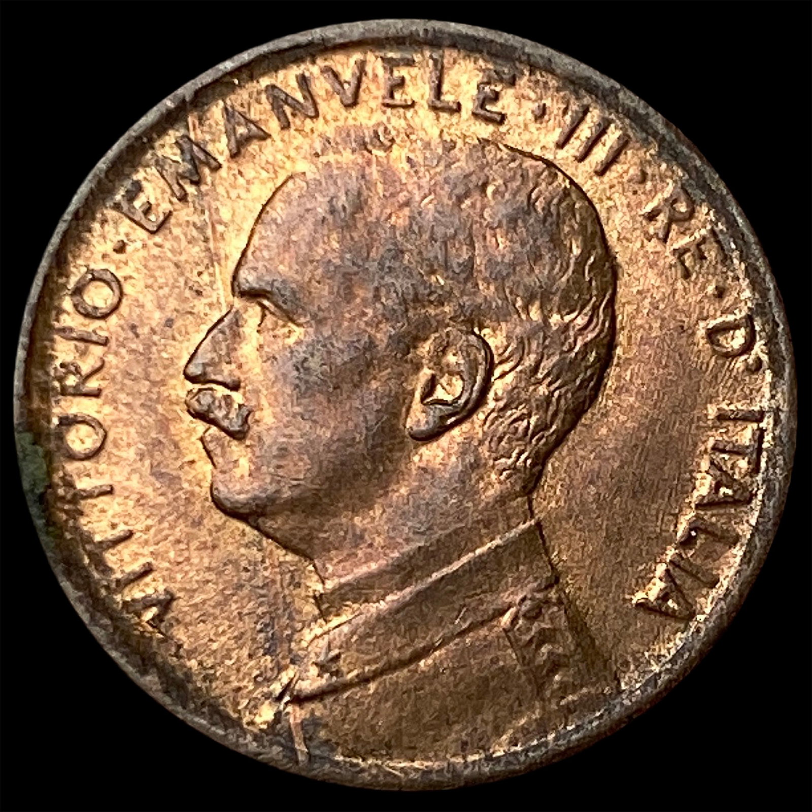1910 Italy Bronze 1 Centesimo: 1910 Italy Bronze 1 Centesimo