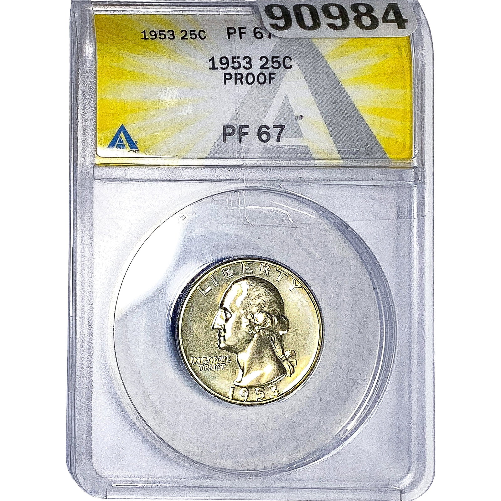 1953 Washington Silver Quarter ANACS PF67: 1953 Washington Silver Quarter ANACS PF67