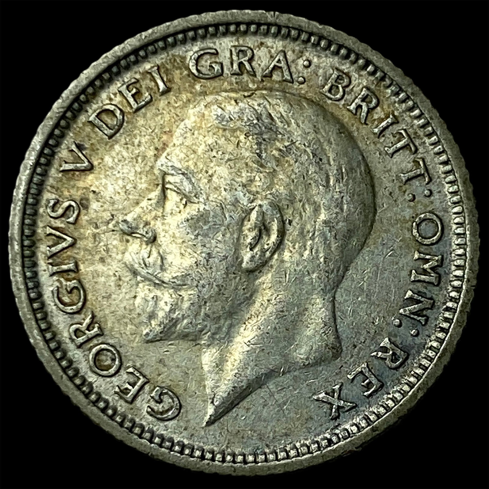 1927 Great Britain Silver 6 Pence: 1927 Great Britain Silver 6 Pence