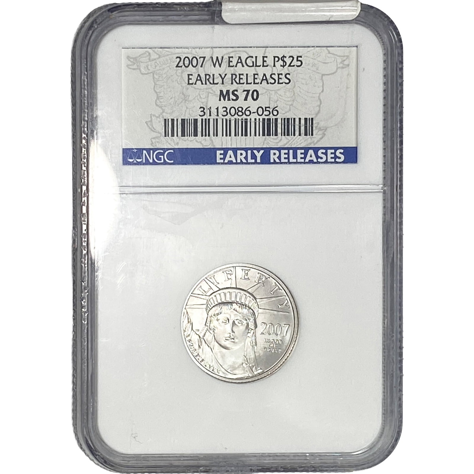 2007-W Platnium Eagle $25 NGC MS70: 2007-W Platnium Eagle $25 NGC MS70