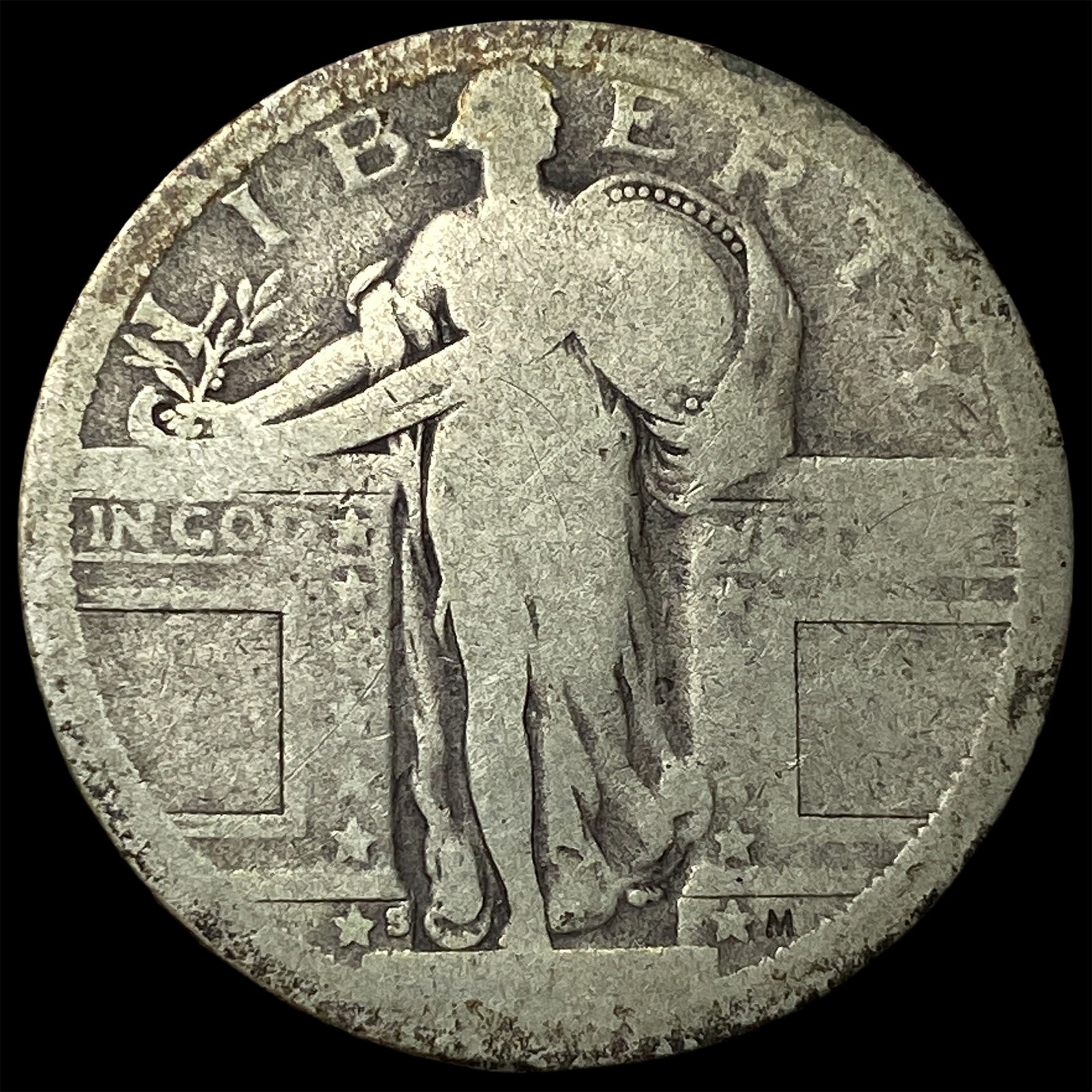 1917-S Type 1 Standing Liberty Quarter NICELY CIRCULATED: 1917-S Type 1 Standing Liberty Quarter NICELY CIRCULATED