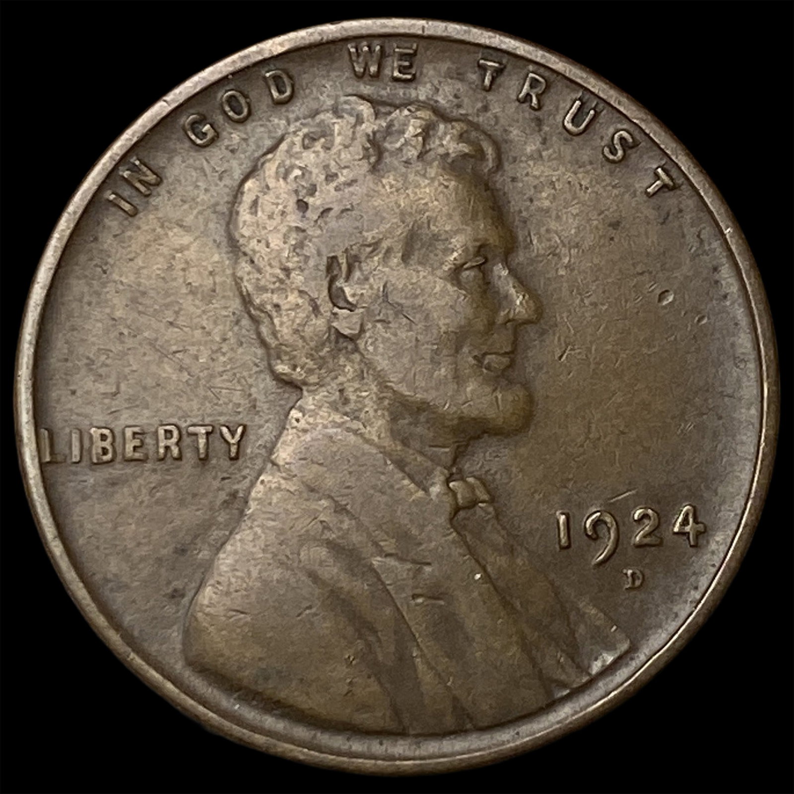 1924-D Lincoln Wheat Cent NEARLY UNCIRCULATED: 1924-D Lincoln Wheat Cent NEARLY UNCIRCULATED
