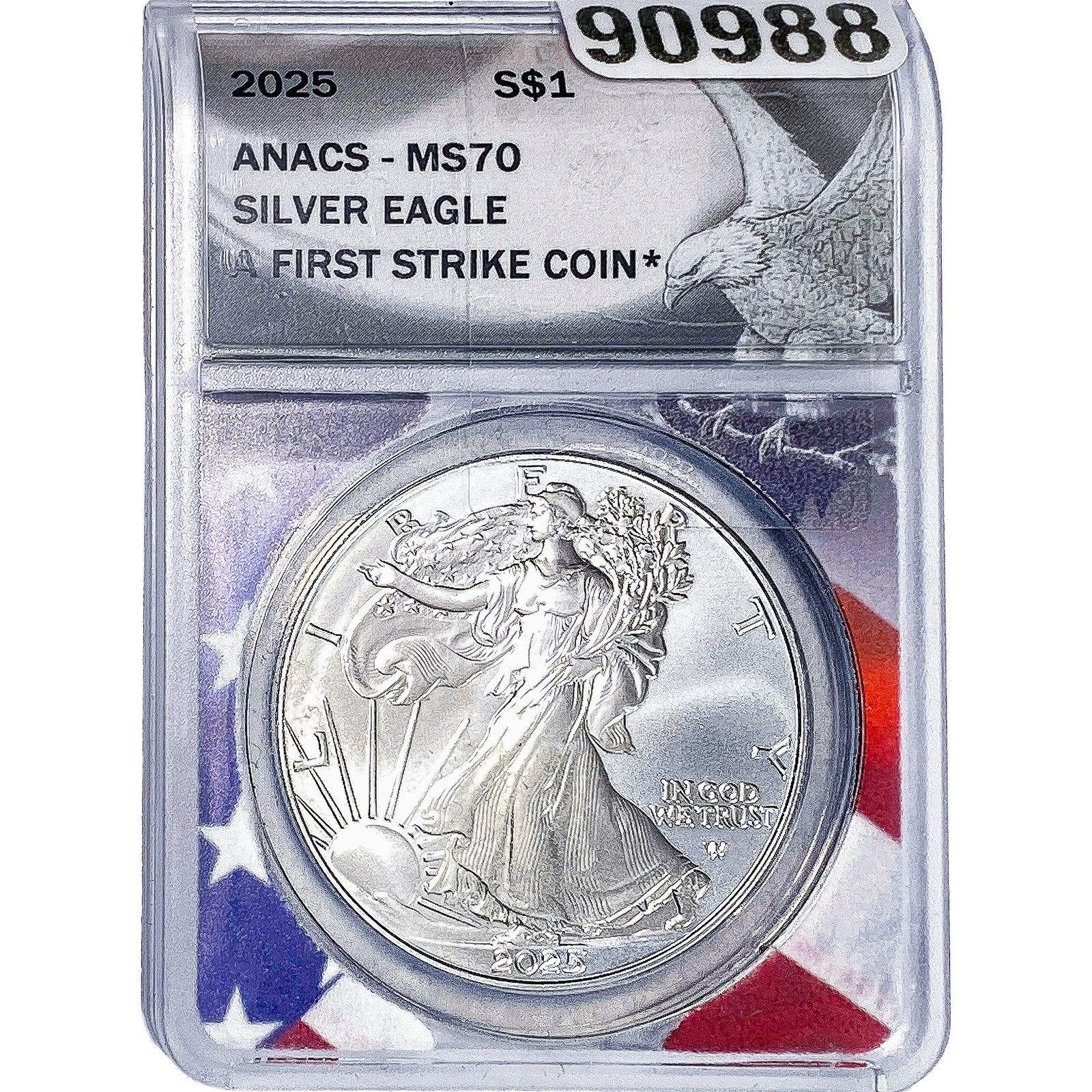 2025 Silver Eagle ANACS MS70 (1 of 2)
