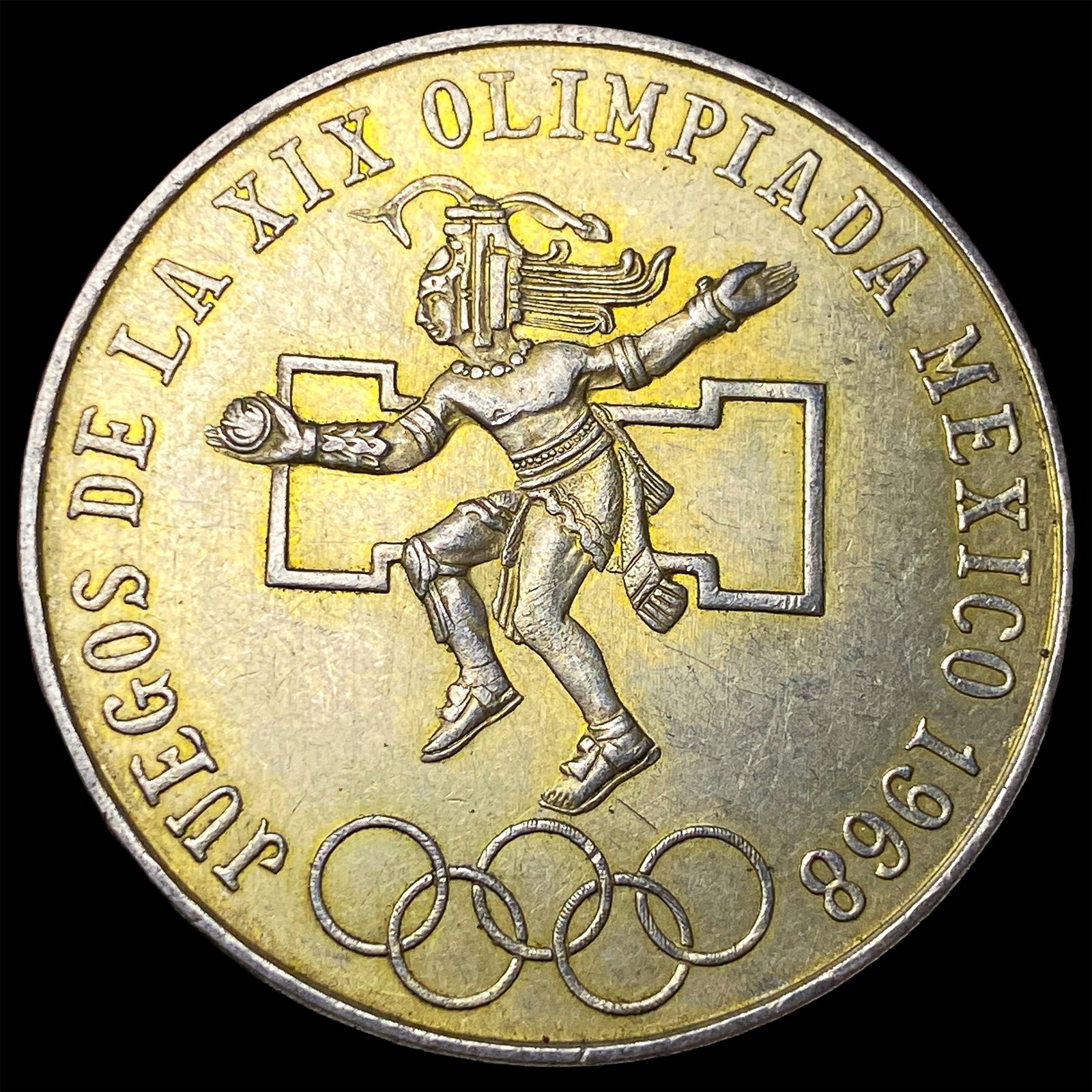 1968 Mexico Silver 25 Pesos Olympic Coin NEARLY UNCIRCULATED: 1968 Mexico Silver 25 Pesos Olympic Coin NEARLY UNCIRCULATED