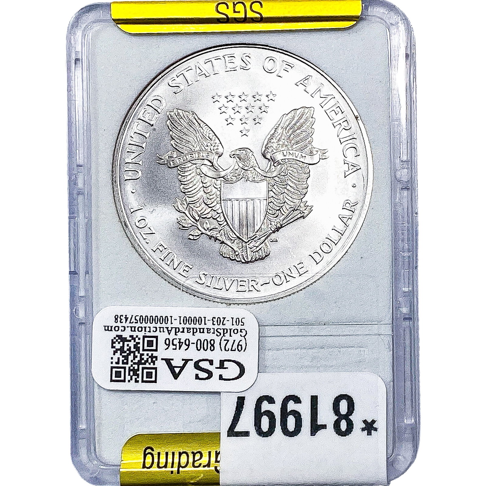 2002 Silver Eagle SGS MS70 - 2