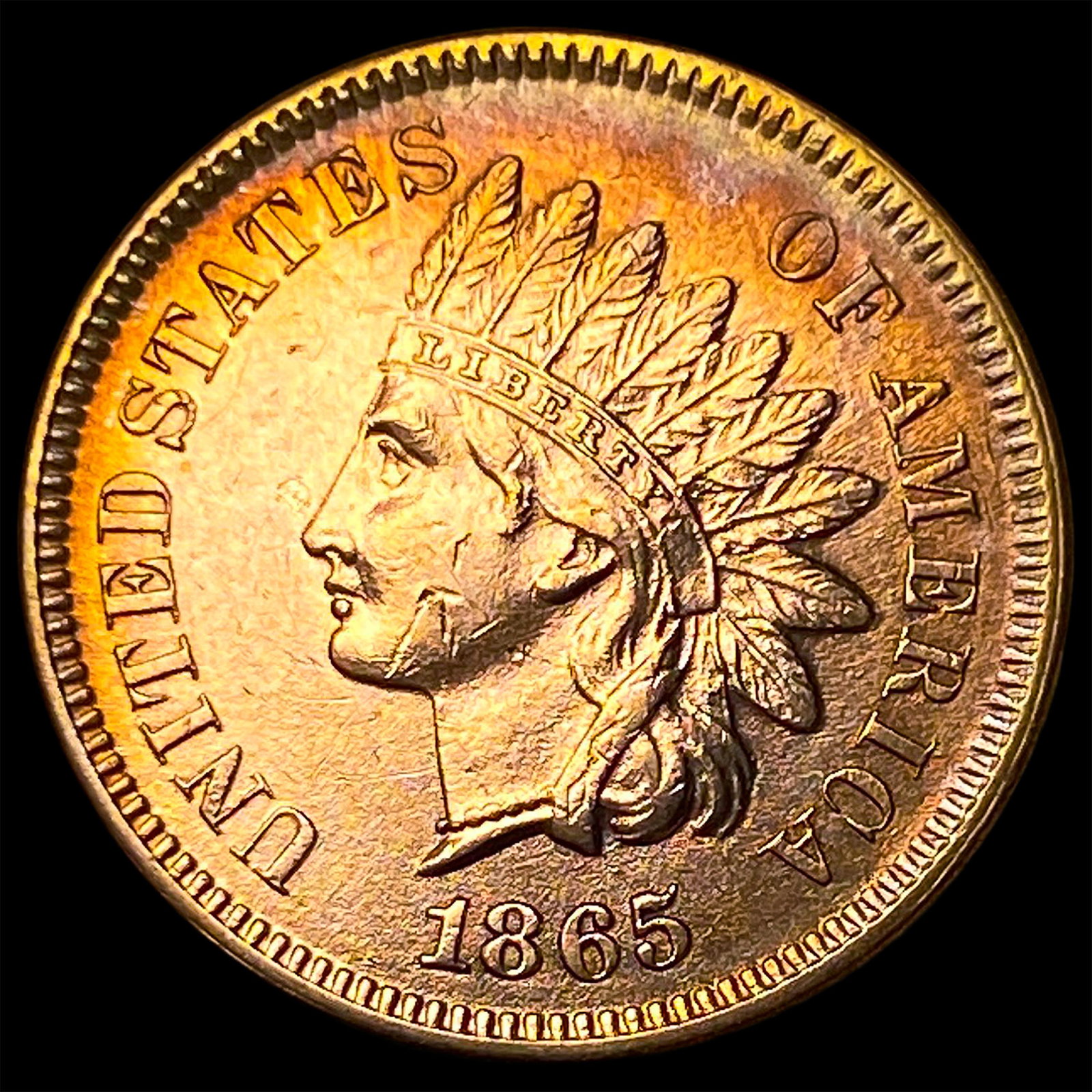 1865 Indian Head Cent CLOSELY UNCIRCULATED: 1865 Indian Head Cent CLOSELY UNCIRCULATED