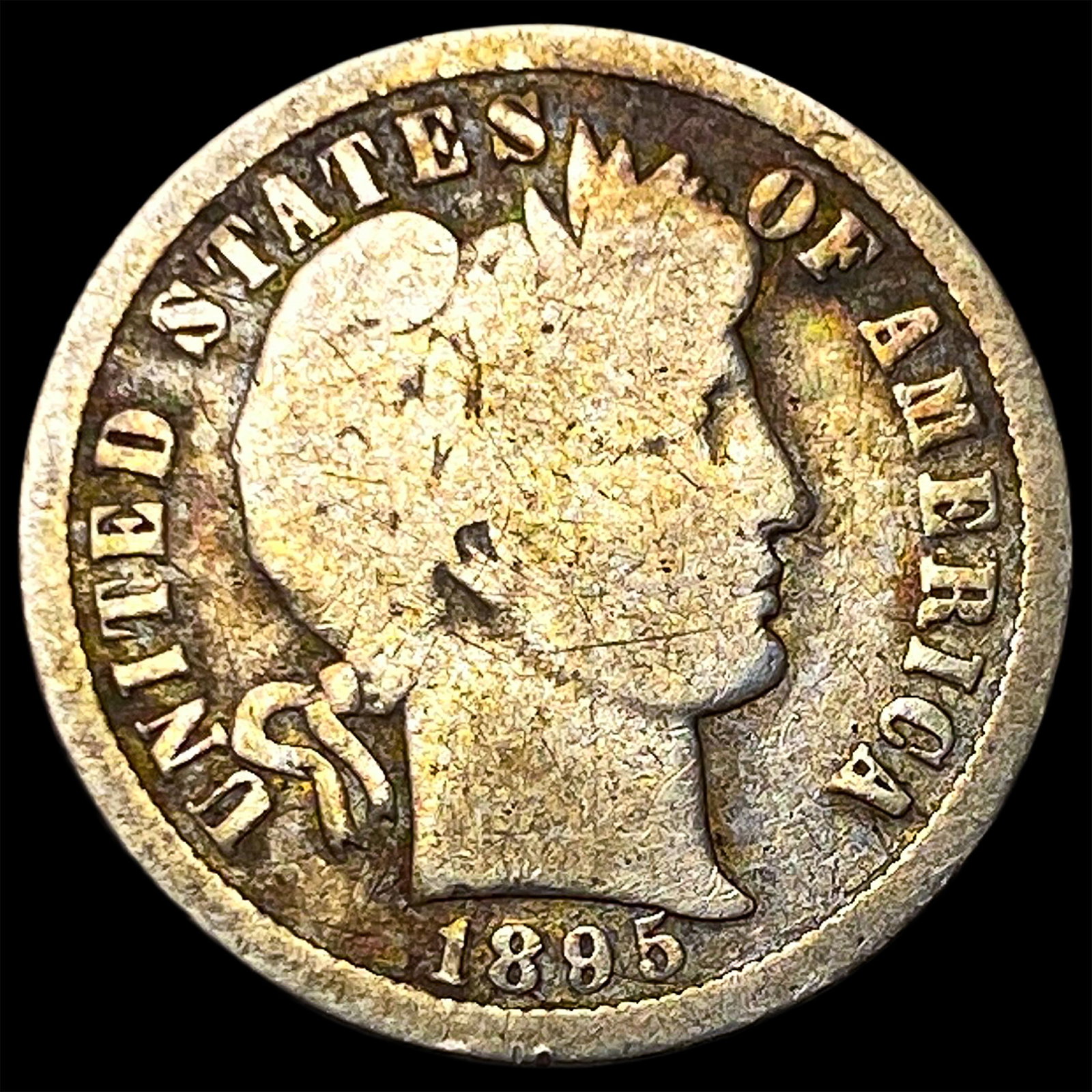 1895-O Silver Barber Dime NICELY CIRCULATED: 1895-O Silver Barber Dime NICELY CIRCULATED