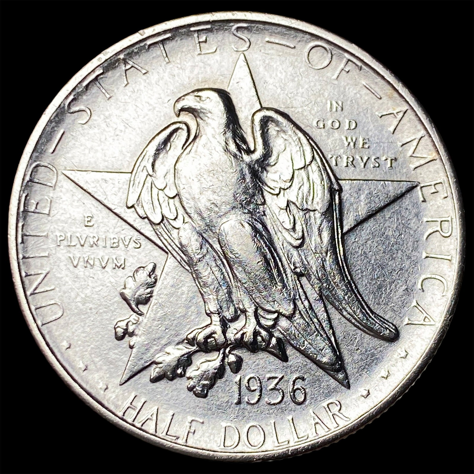 1936-S Silver Texas Independence Half Dollar NEARLY UNCIRCULATED: 1936-S Silver Texas Independence Half Dollar NEARLY UNCIRCULATED
