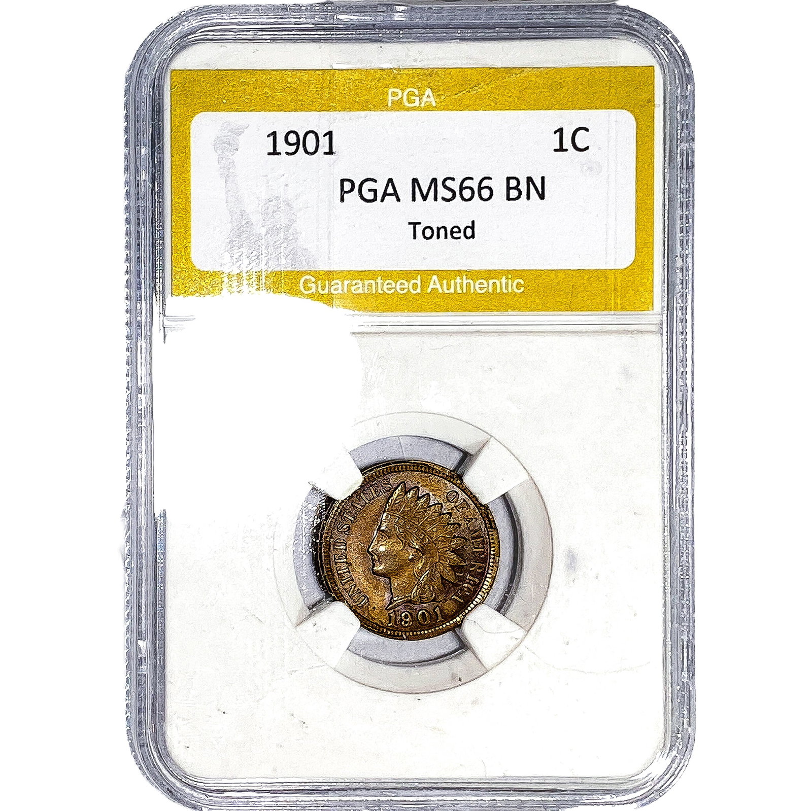 1901 Indian Head Cent PGA MS66 BN: 1901 Indian Head Cent PGA MS66 BN